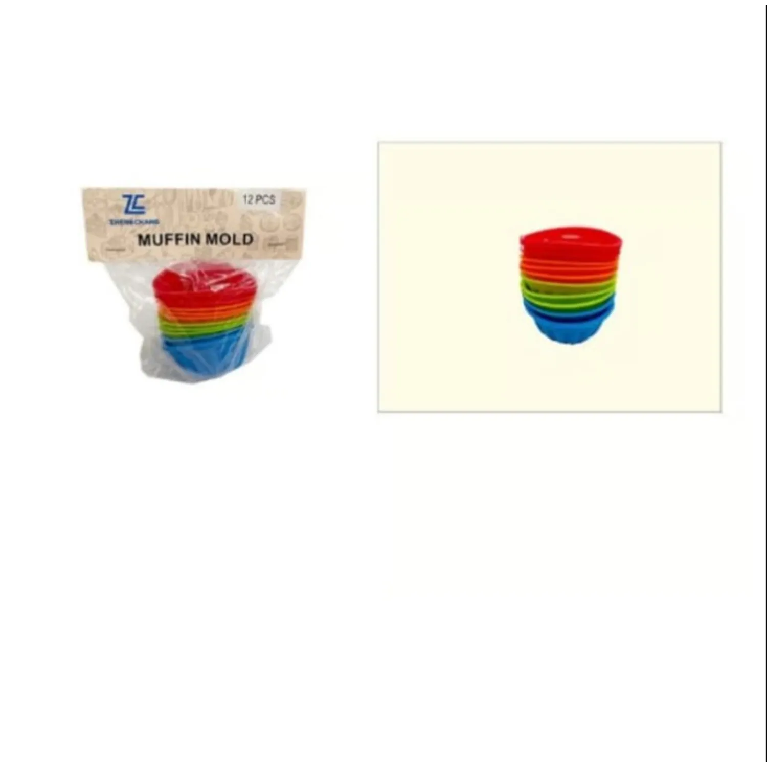 MOLDE DE SILICONA MUFFINS 4,5CM 12 UNID - 1