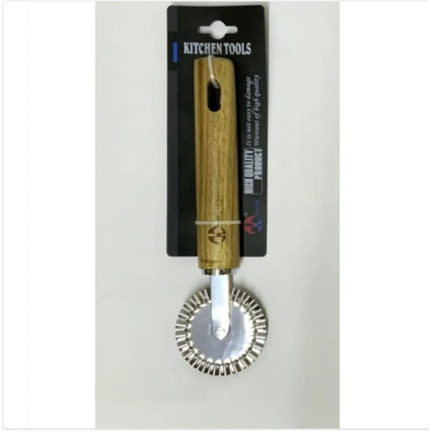 CUCHILLO DE PIZZA ACERO MANGO DE MADERA - 1
