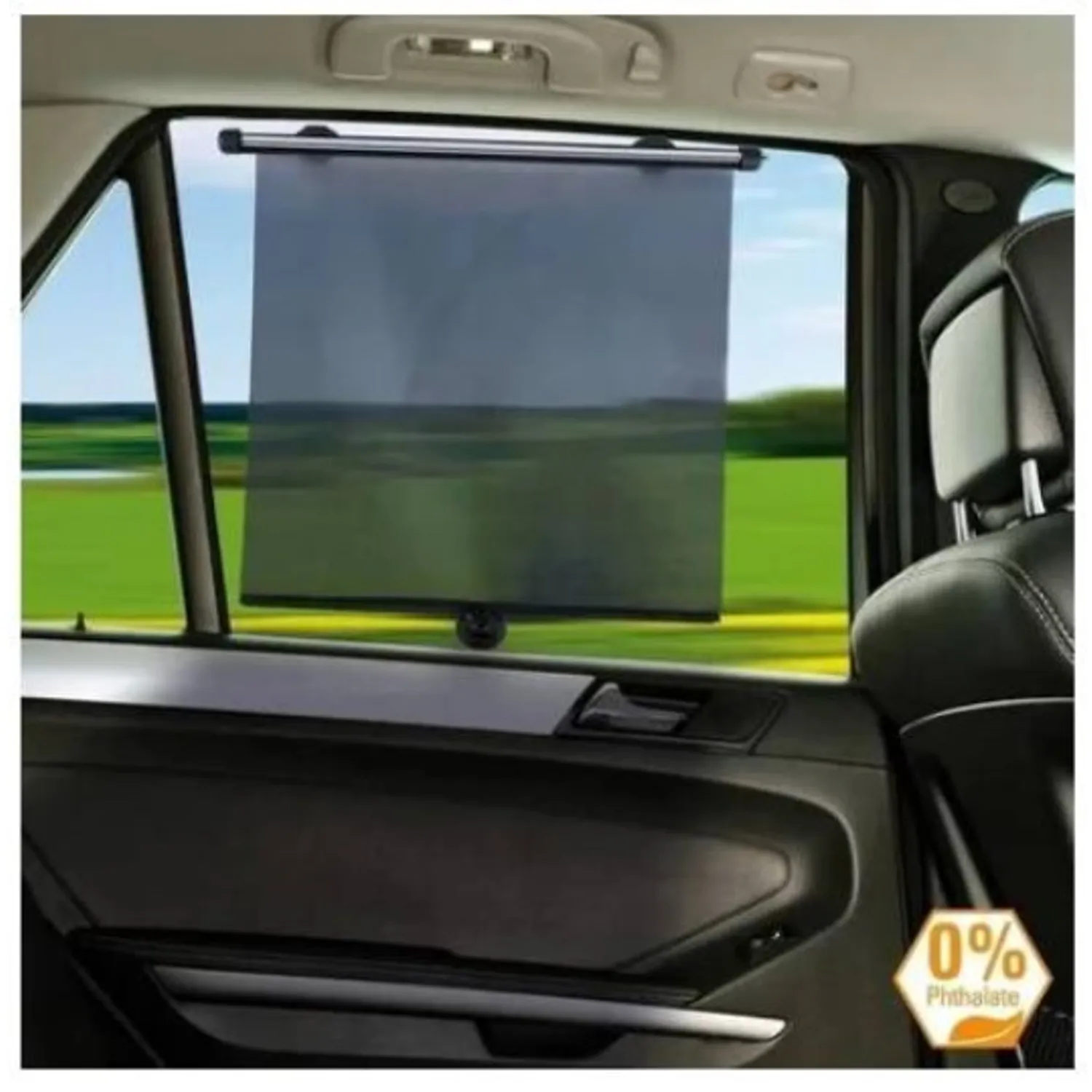 PARASOL CORTINA ENROLLABLE DE VENTANA PARA AUTO 40X45 - 1