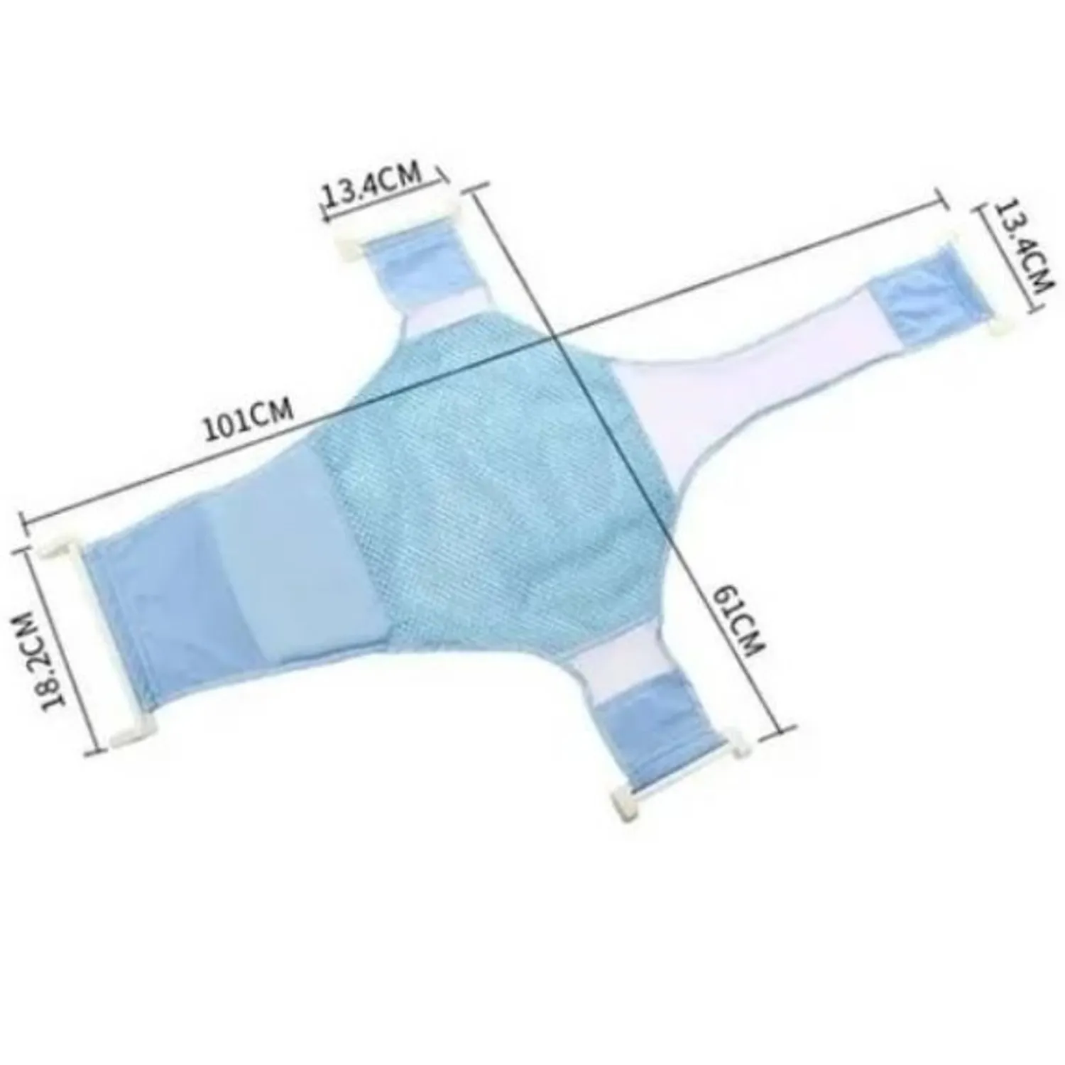 HAMACA MALLA PARA BAÑERA TINA DE BEBE 4 PUNTAS CELESTE - 1