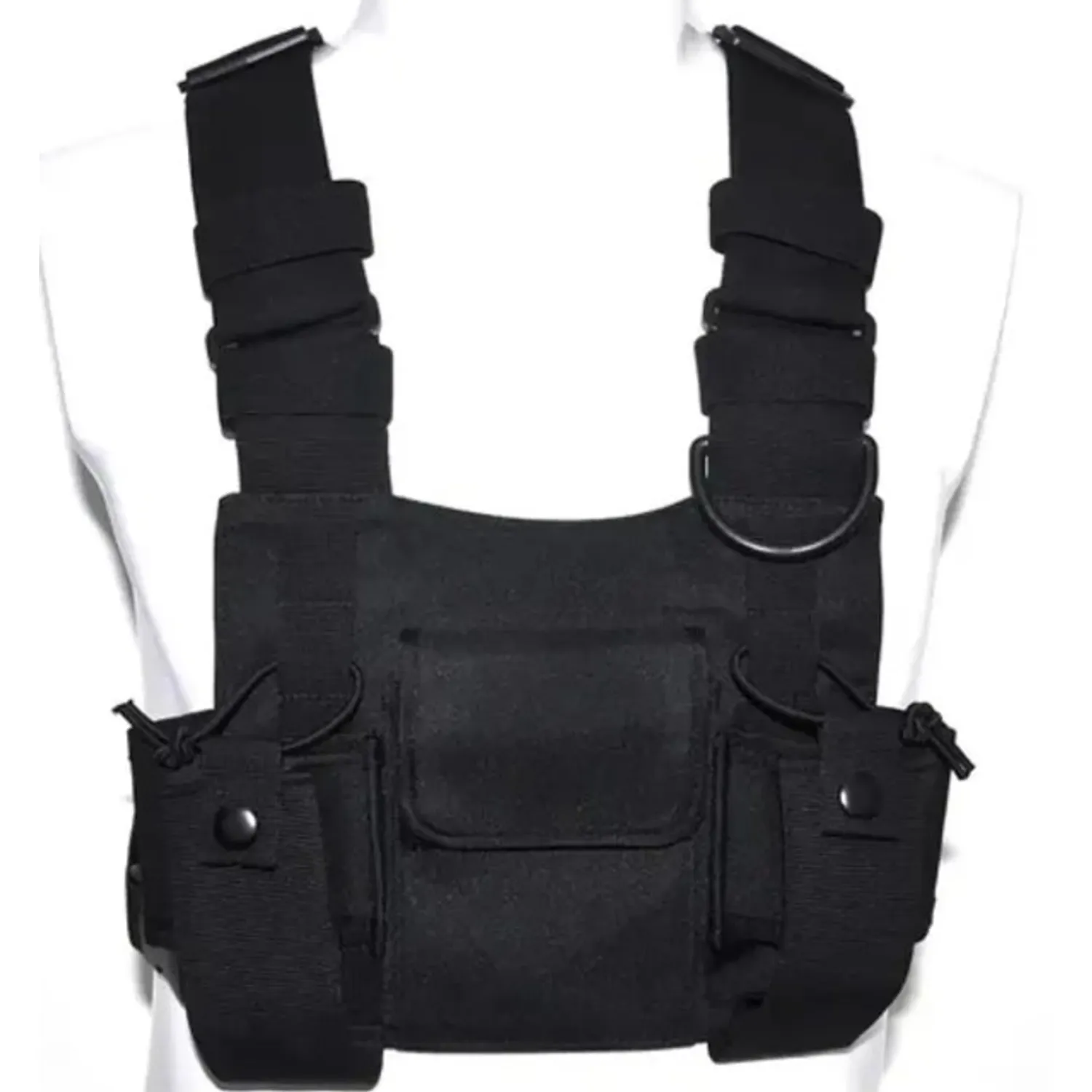 BOLSA TÁCTICA DE PECHO CHALECO AJUSTABLE FUNCIONAL - 1
