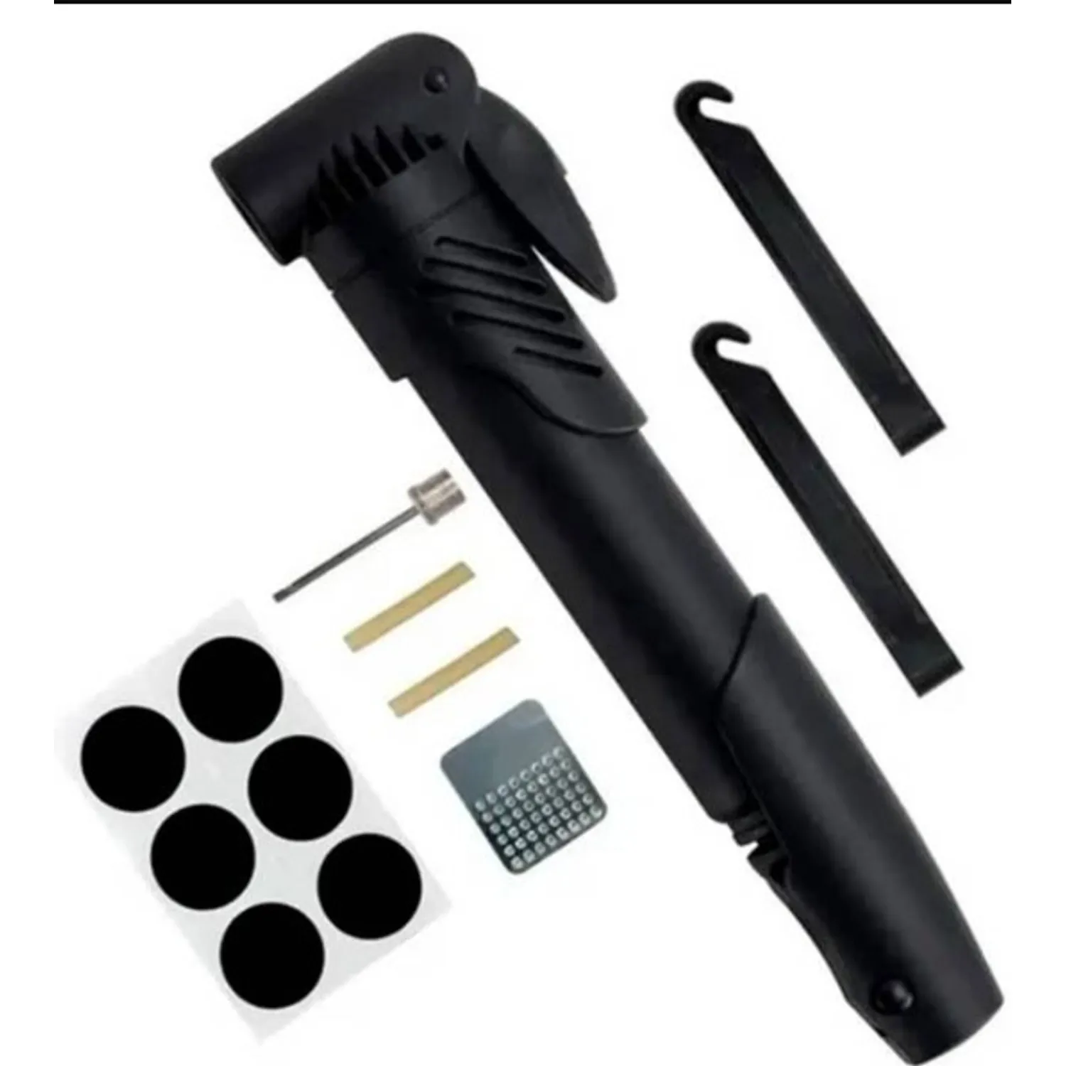 SET BOMBÍN INFLADOR MANUAL PARA BICICLETA 120 PSI. - 1