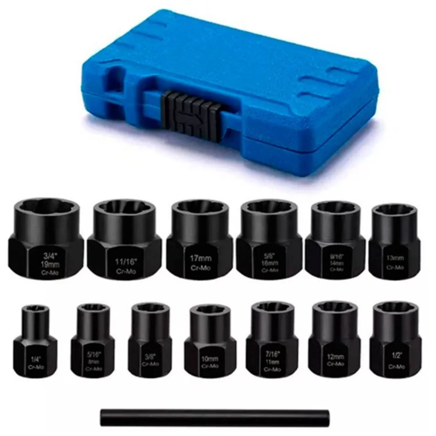 KIT DE DADOS HERRAMIENTAS JUEGO DADOS EXTRACTORES 14 A 19MM - 1