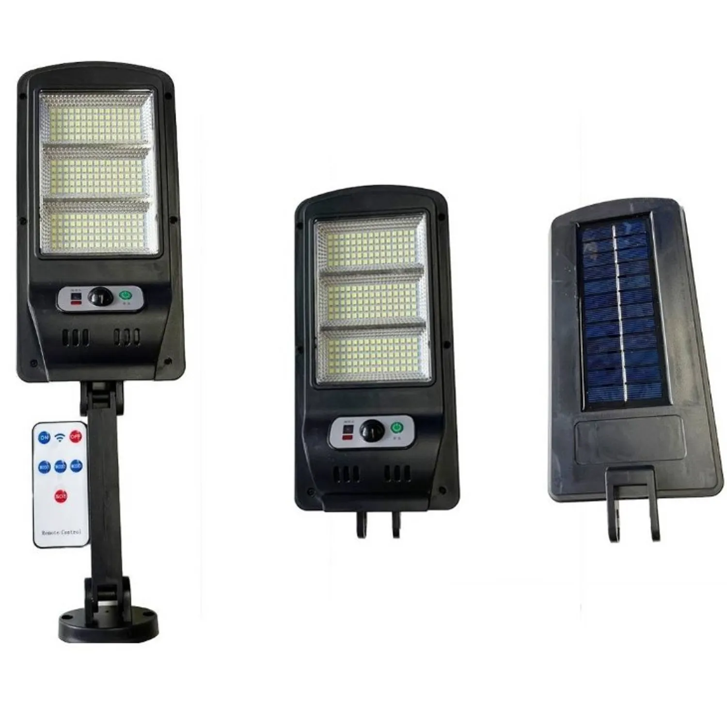 FOCO LED SOLAR 3 COB SENSOR MOVIMIENTO + SOPORTE - 1