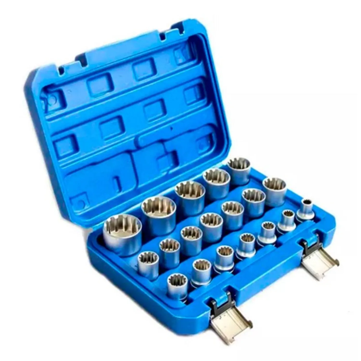 JUEGO DE DADOS DE 1/2 POLIGONALES 19 PCS - 1
