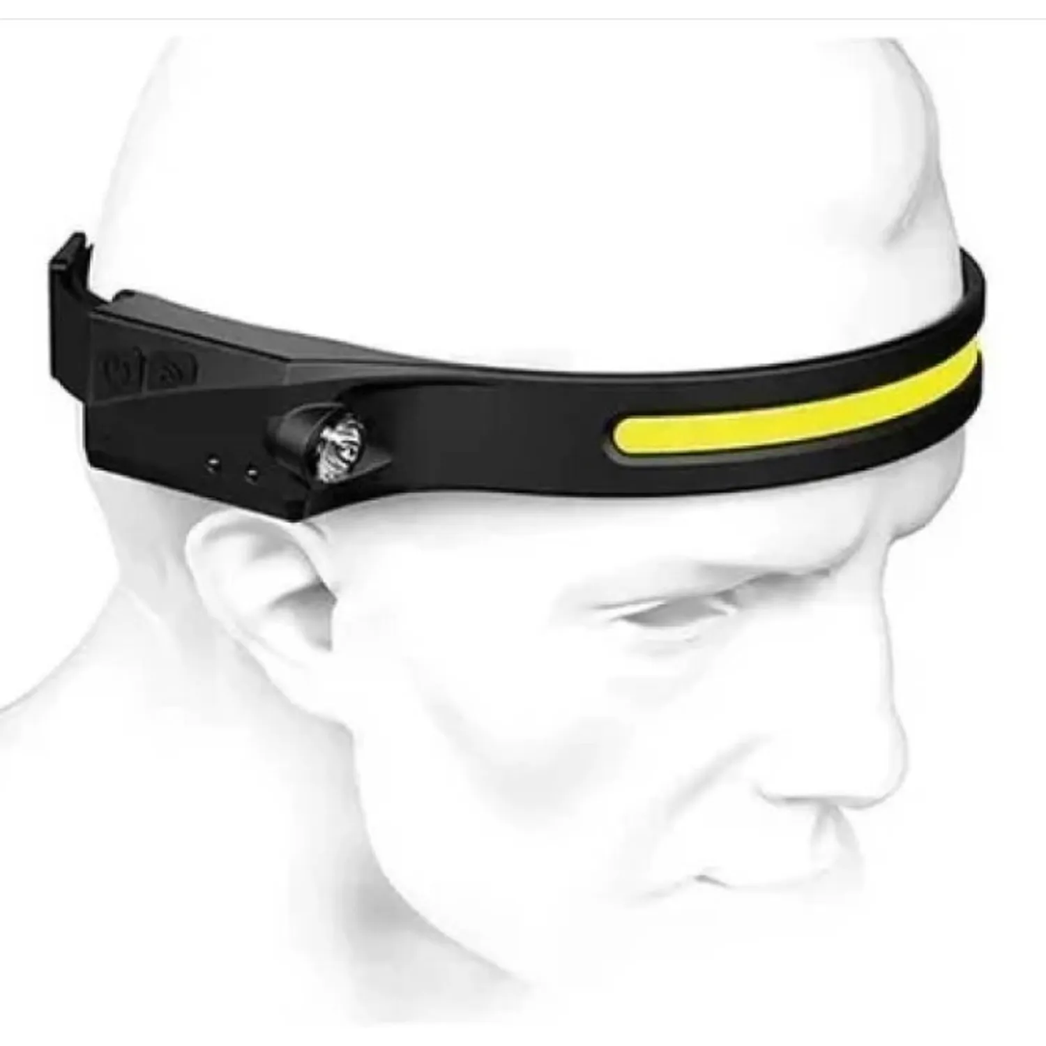 LINTERNA FRONTAL CON SENSOR RECARGABLE FOCO CABEZA MINERO - 1
