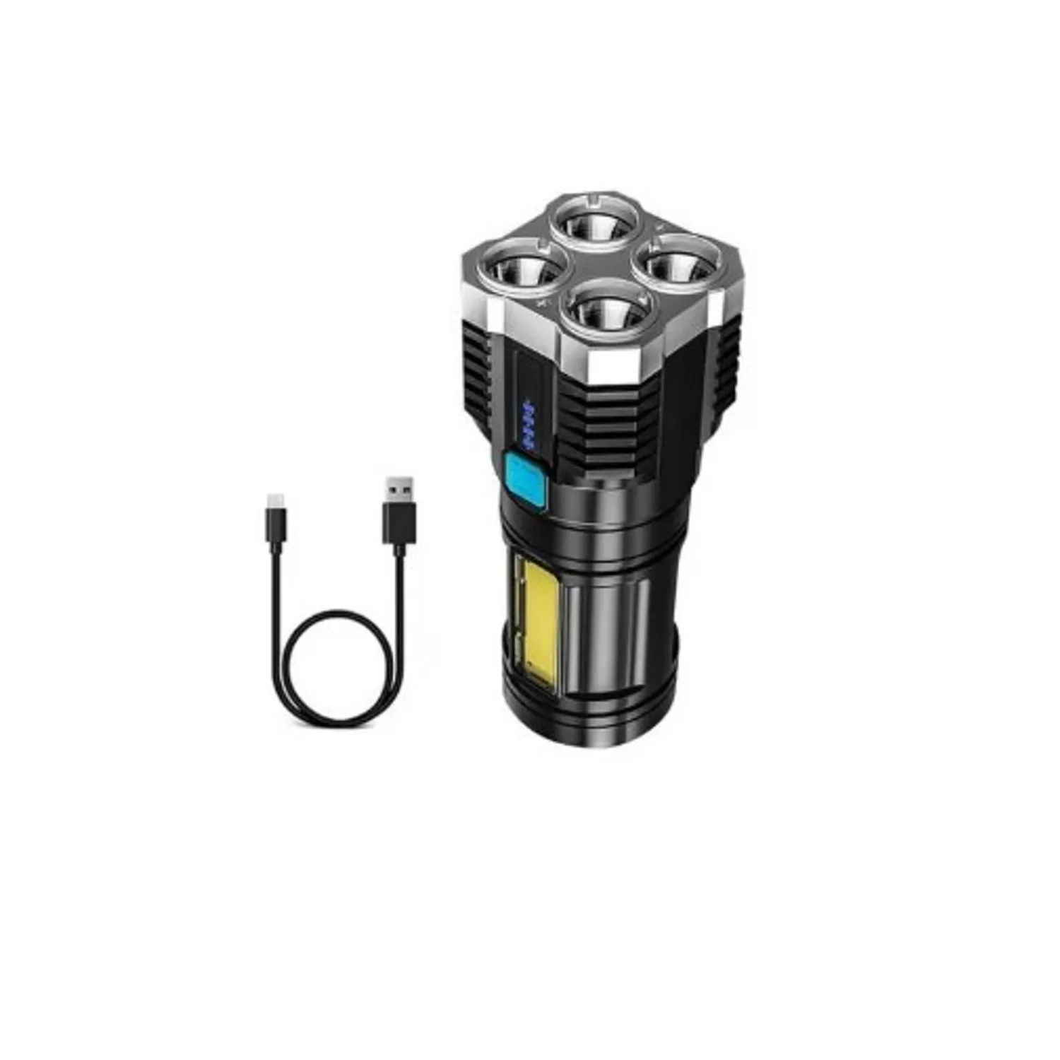 LINTERNA LED RECARGABLE ALTO ALCANCE 4 LED - 1