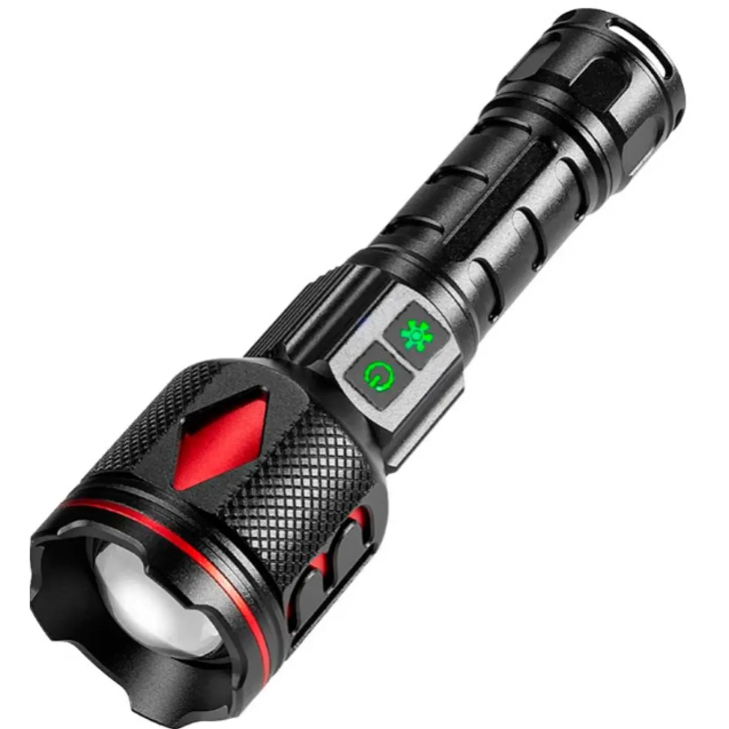 LINTERNA TACTICA LED 30W ALTA POTENCIA CON LUCES LATERALES - 2