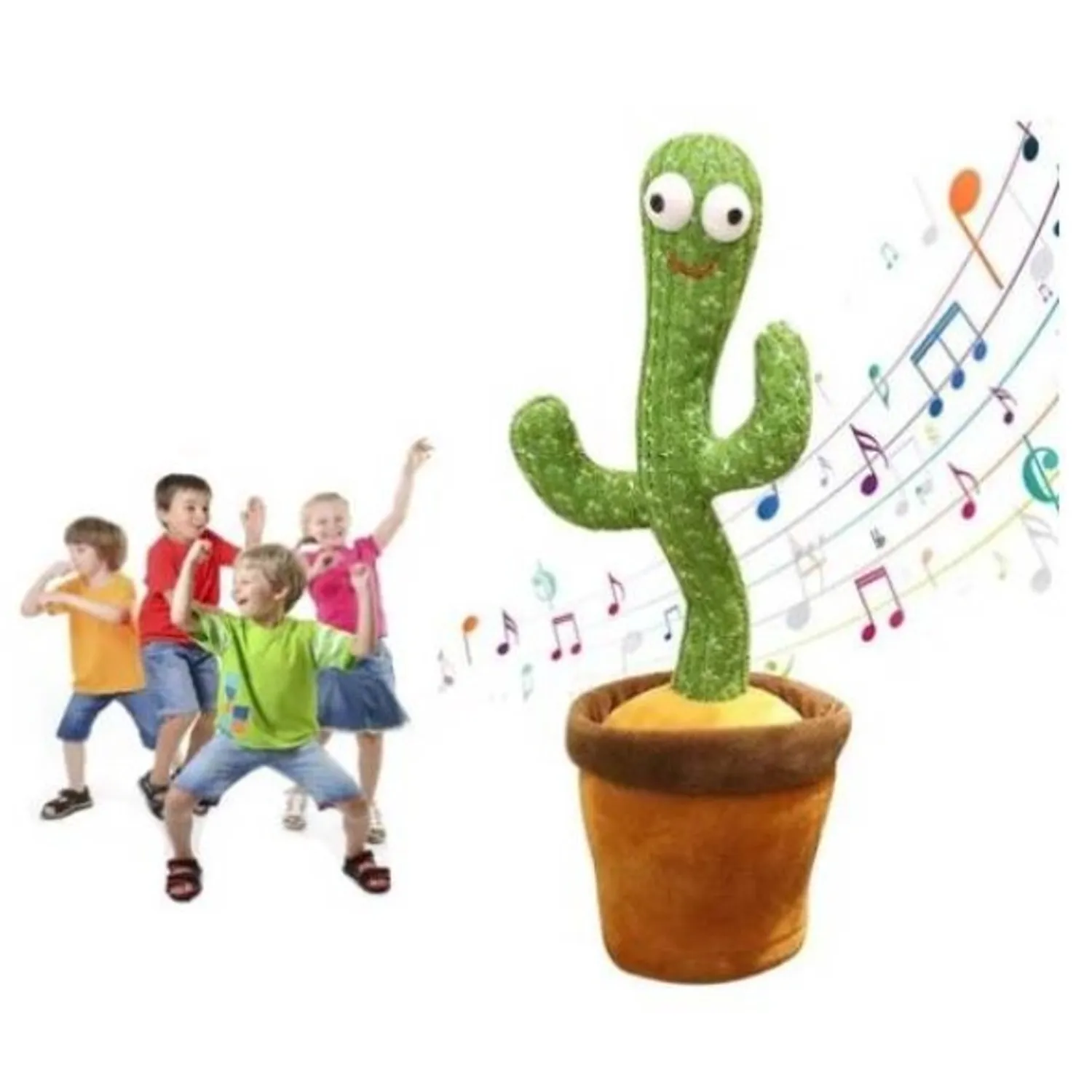 CACTUS BAILARÍN PELUCHE CON REPETIDOR DE VOZ Y MÚSICA - 1