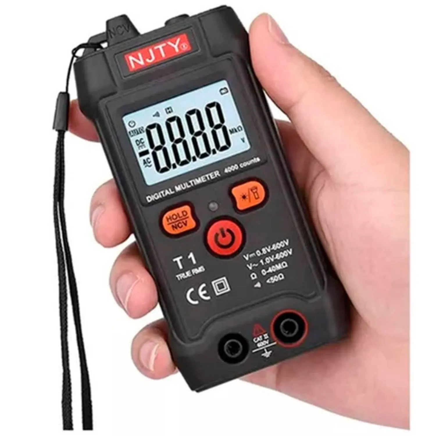 TESTER DIGITAL INTELIGENTE AMPERAJE VOLTAJE OHMS 600V AC DC - 1