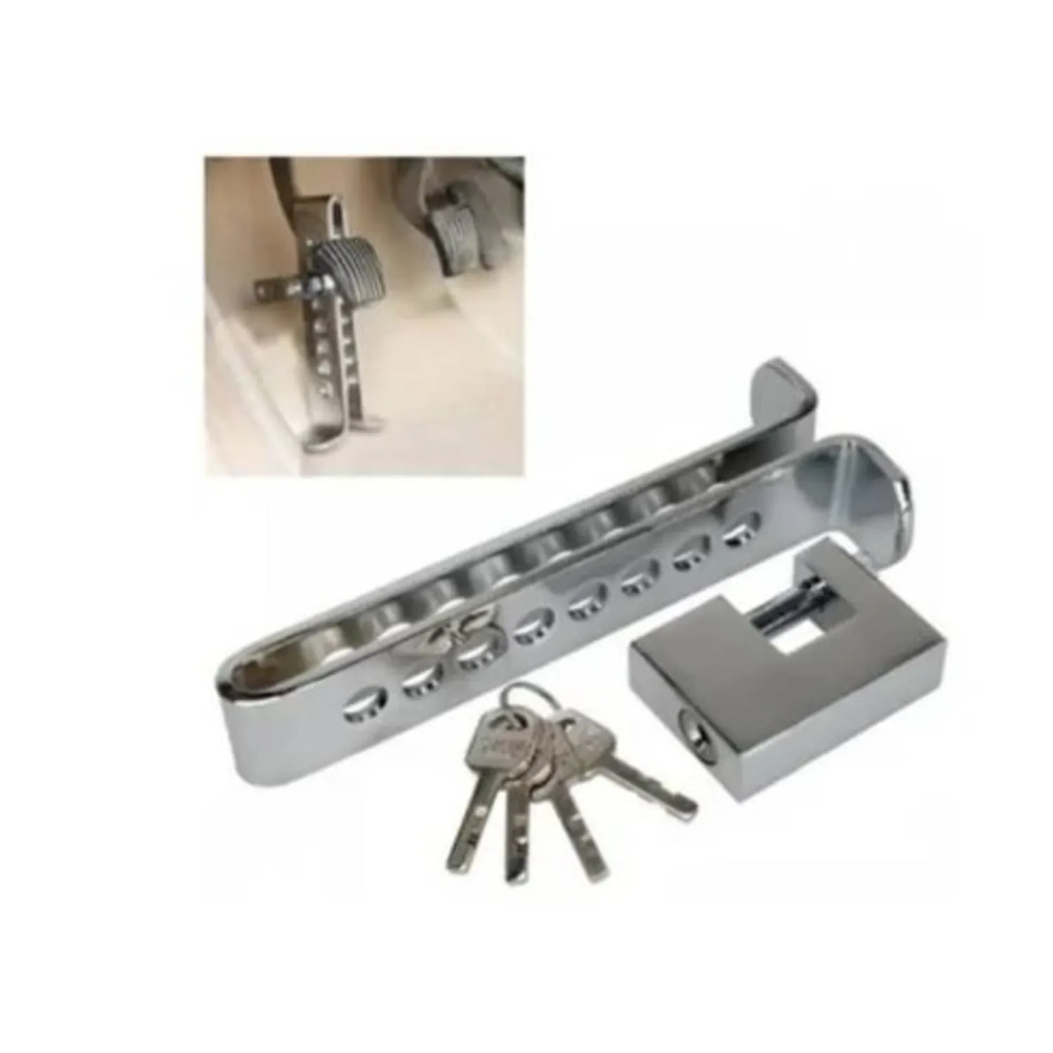 TRABA PEDAL SEGURIDAD AUTO ANTIRROBO - 1