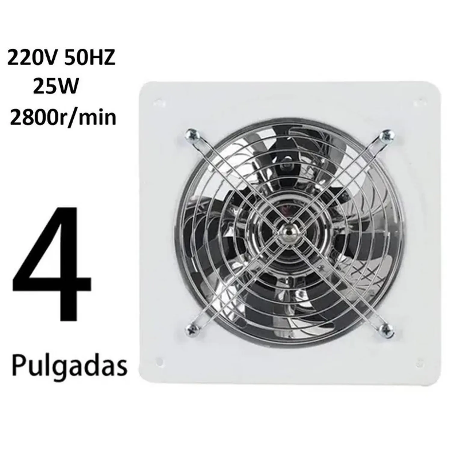 EXTRACTOR DE AIRE METÁLICO INDUSTRIAL 4 PULGADAS 10CM 25W - 1