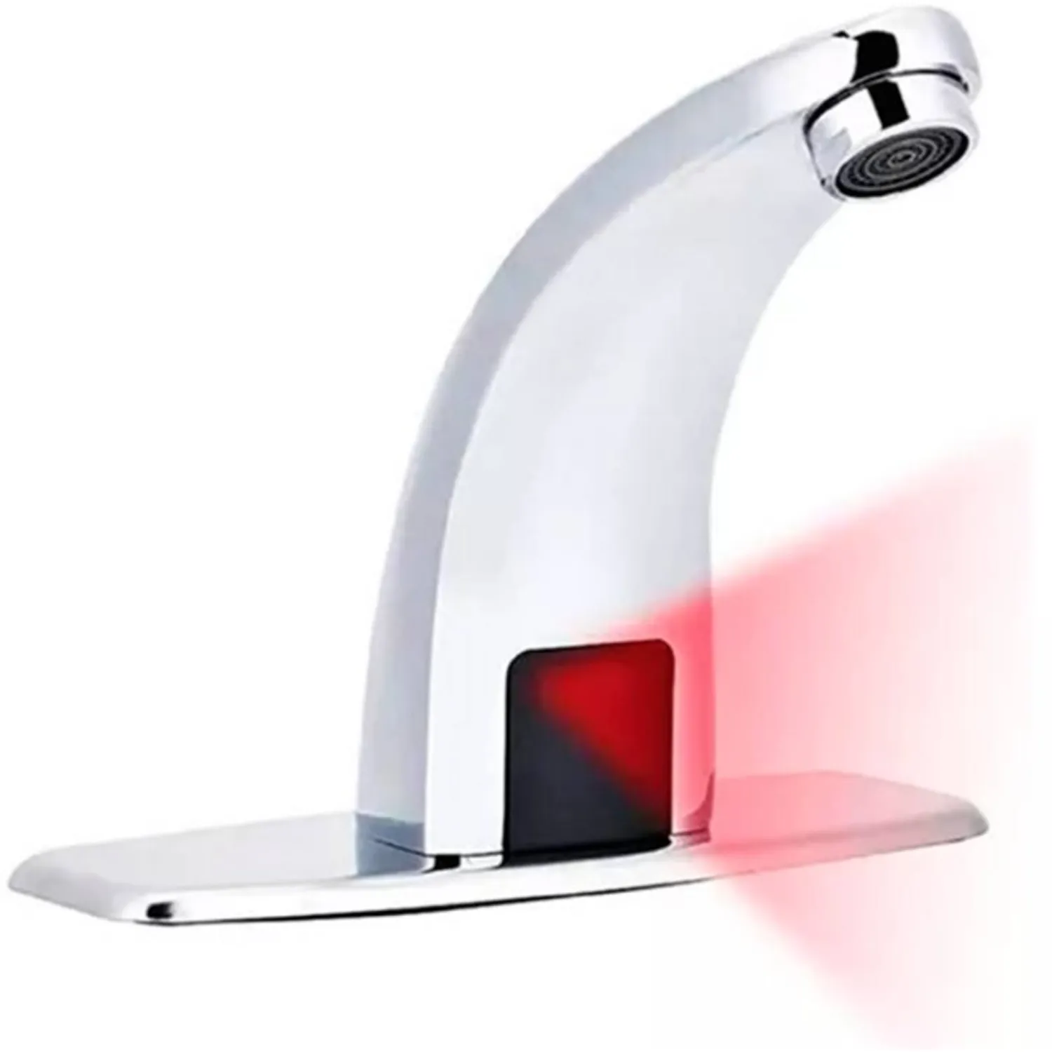 LLAVE LAVAMANOS MODERNO CON SENSOR INFRAREN COLOR ROJO - 1