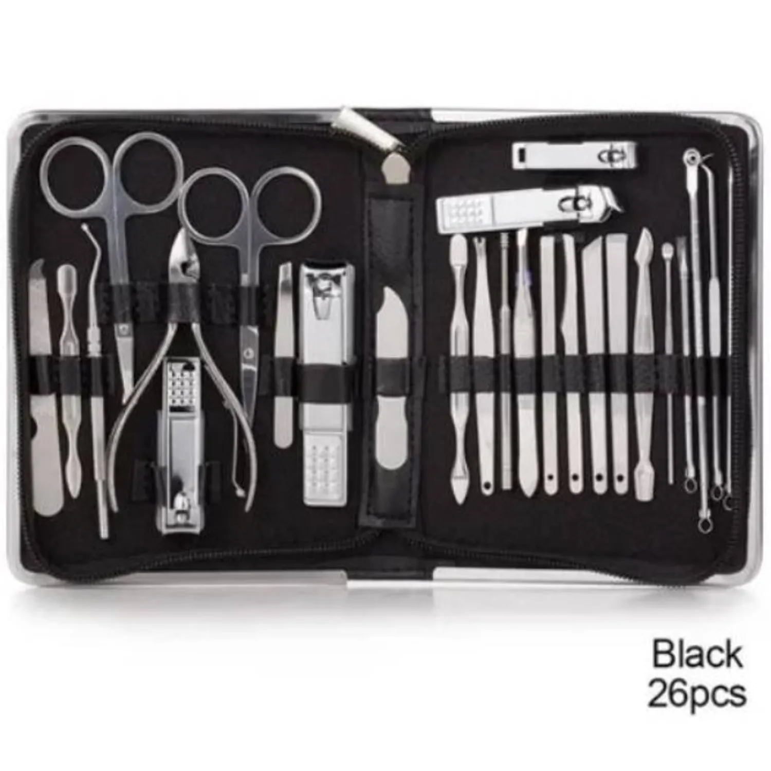 SET HERRAMIENTAS MANICURE PEDICURA KIT UÑAS 26 PIEZAS - 1