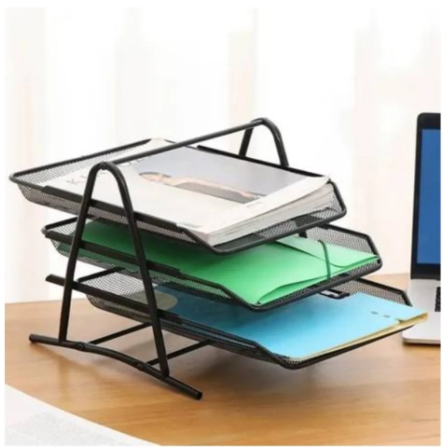 ORGANIZADOR PAPEL ESCRITORIO ARCHIVADOR BANDEJA 3 NIVELES - 1