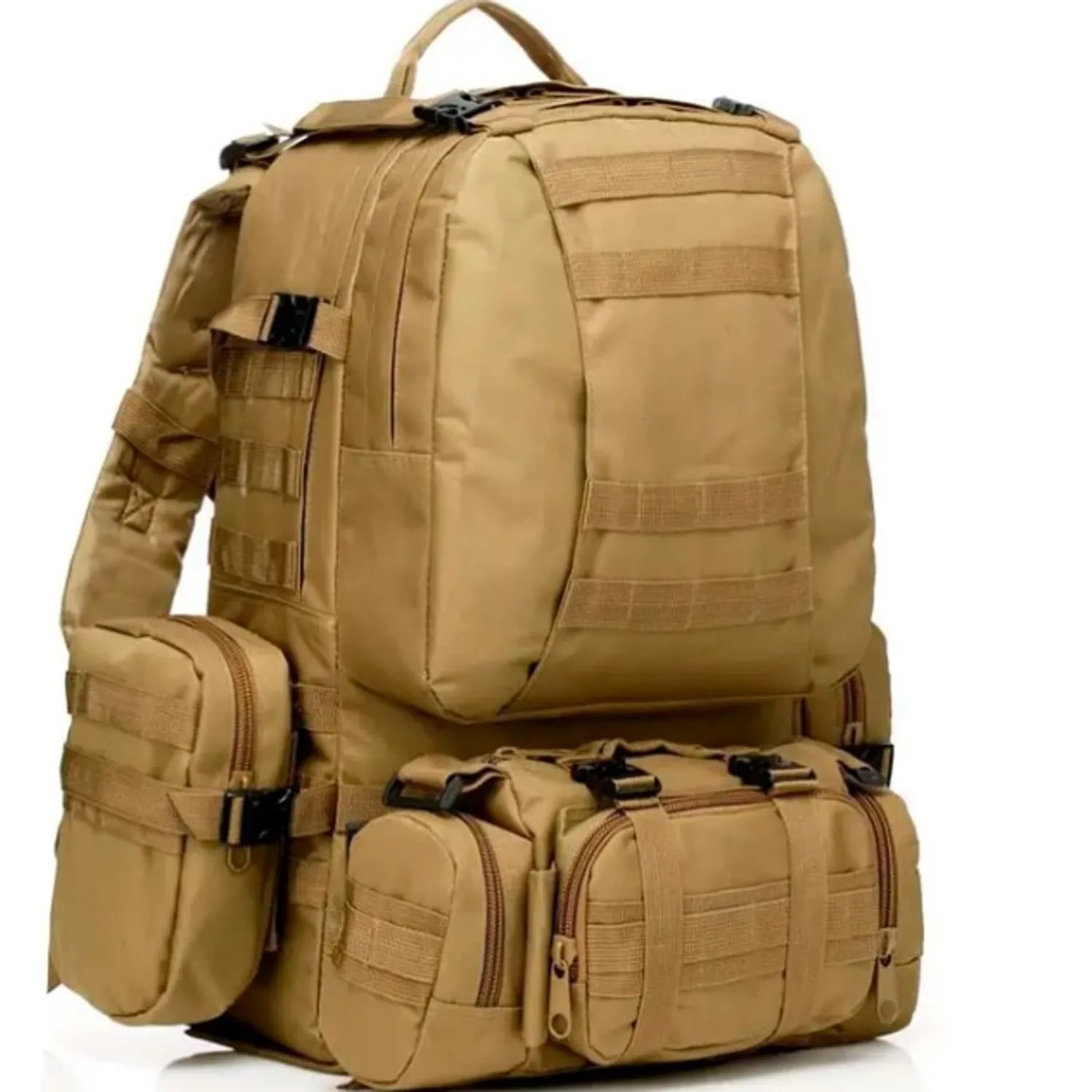 MOCHILA TÁCTICA MILITAR DESMONTABLE 50 LITROS 3 PIEZAS - 1