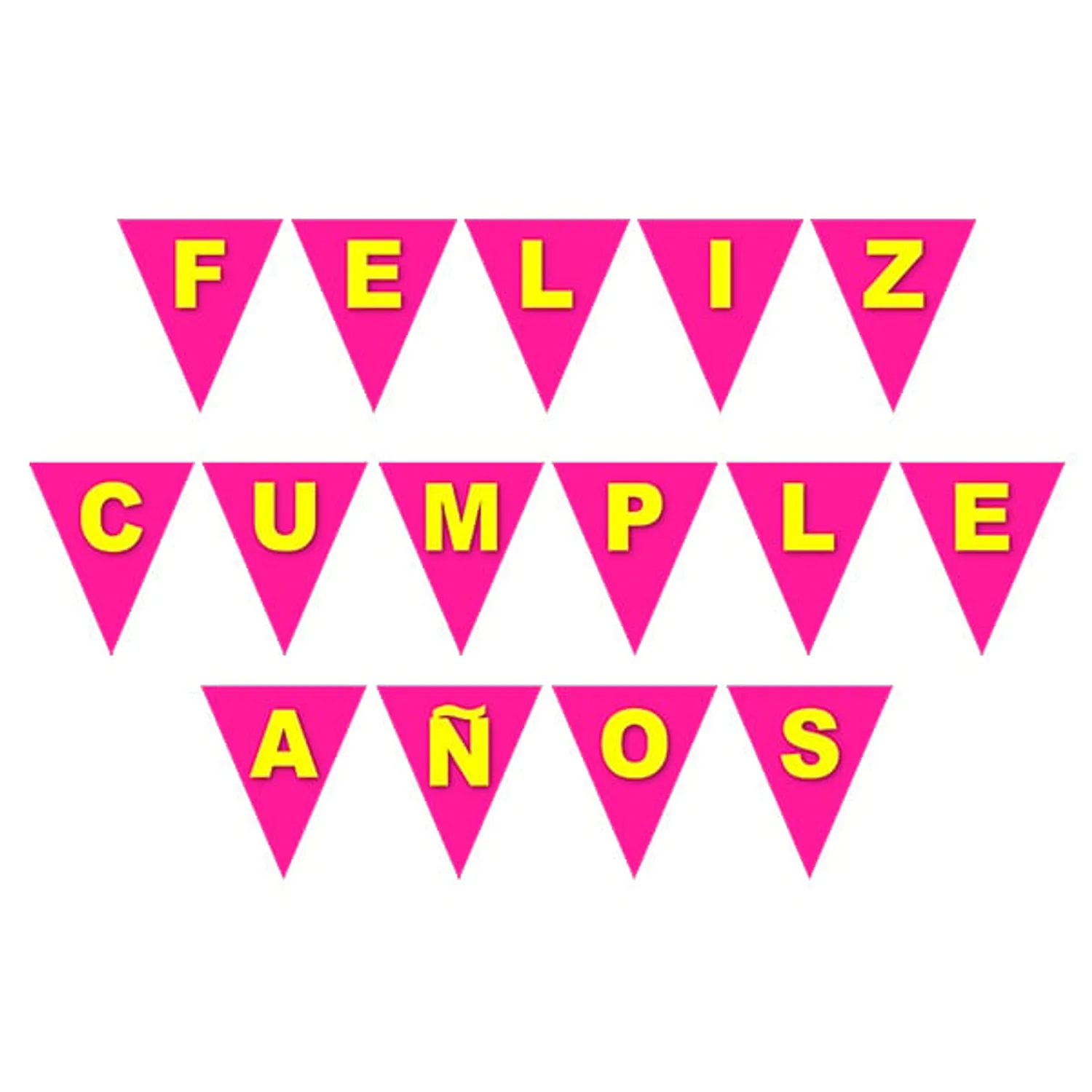 BANNER BANDERIN 3D FC FUCSIA FLUOR X1 UNI - 1