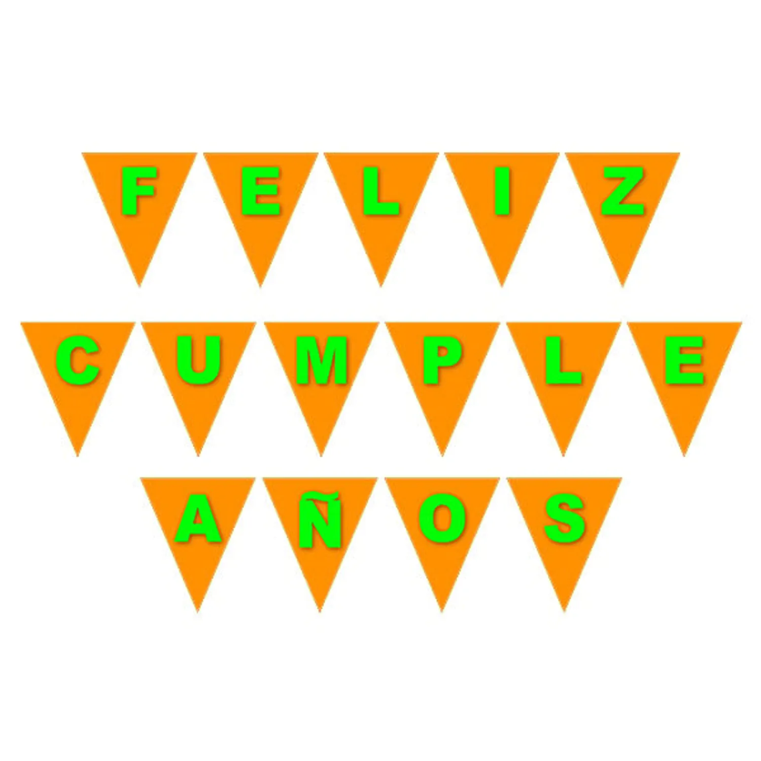 BANNER BANDERIN 3D FC NARANJA FLUOR X1 UNI - 1