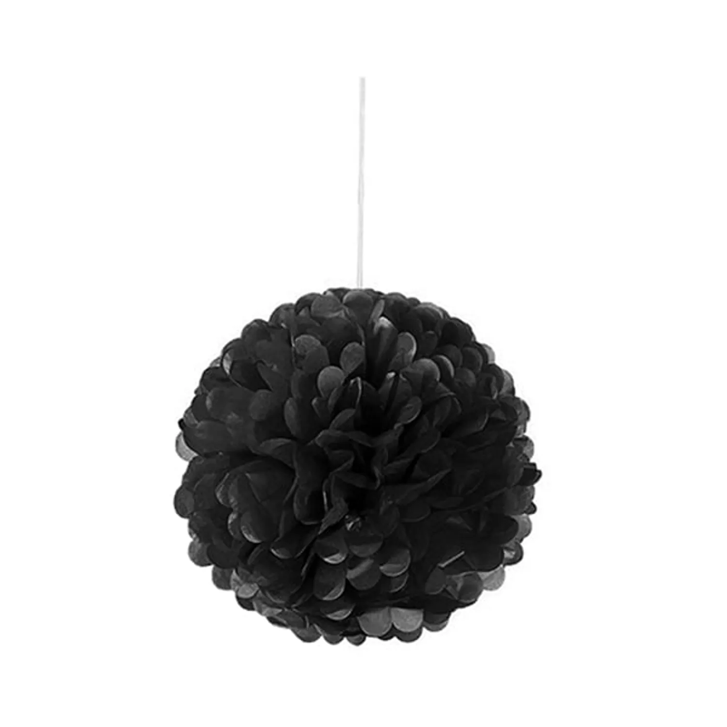 DECO FLUFFY EN COLOR NEGRO 25CM X1 UNI - 1