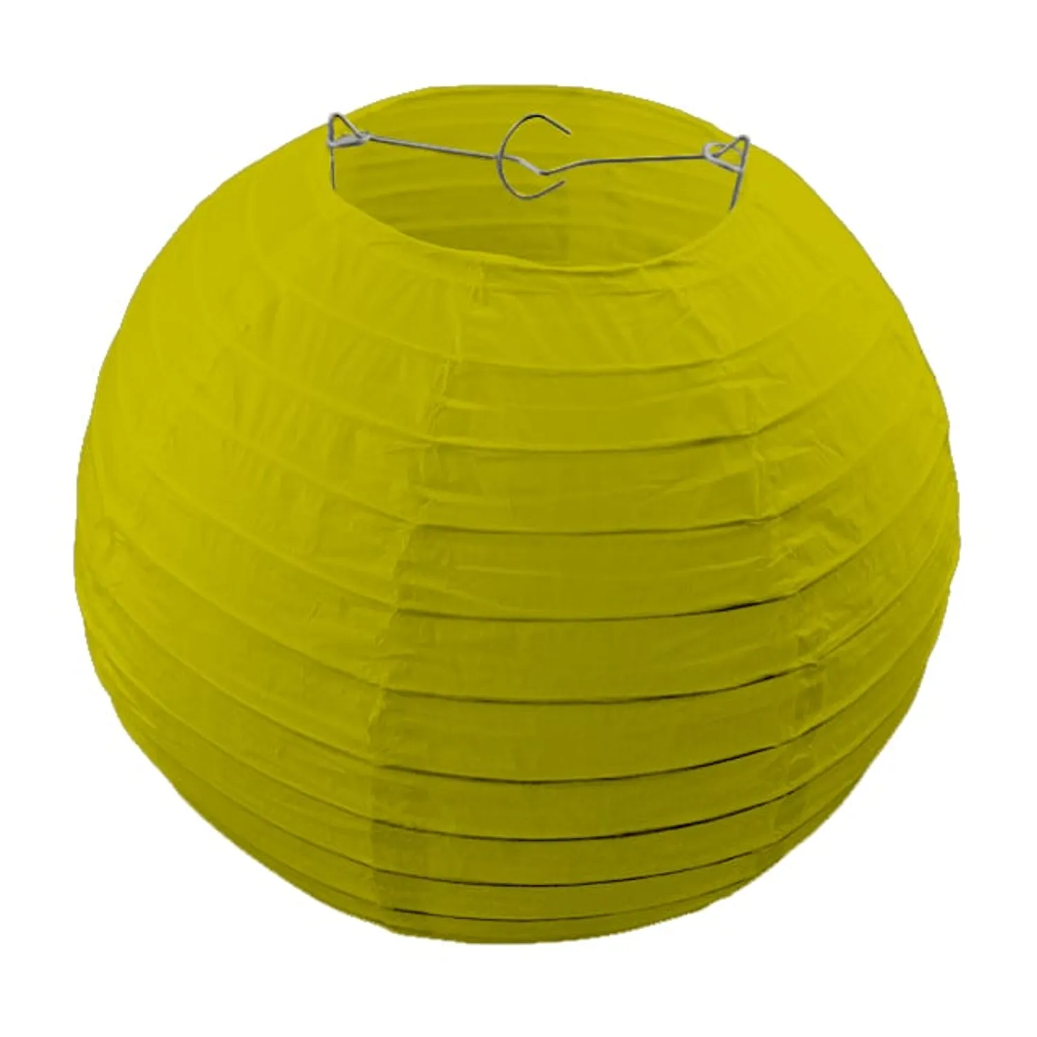 DECO LAMPARA PAPEL EN COLOR AMARILLO 25CM X1 UNI - 1
