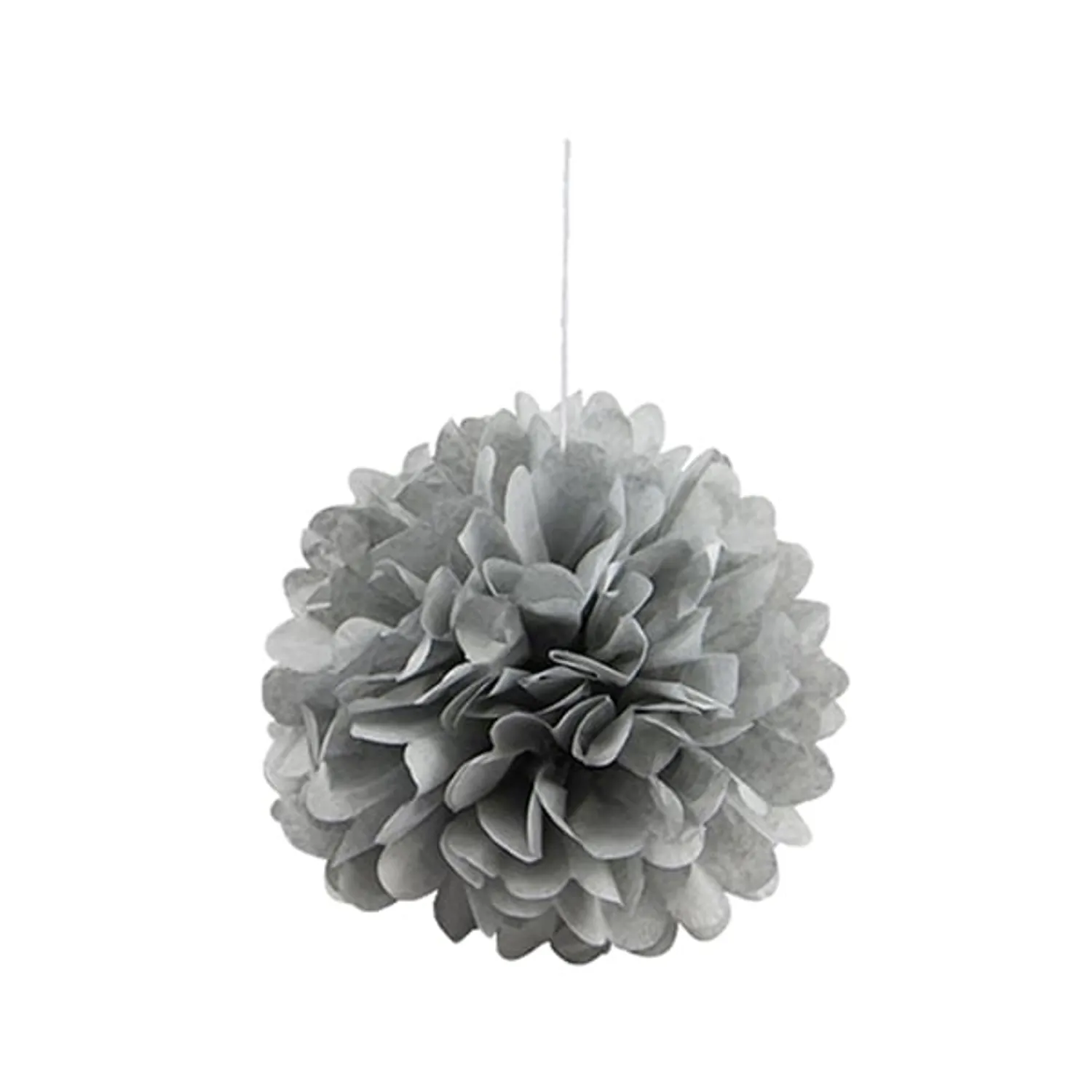DECO FLUFFY PLATEADO 25CM X1 UNI - 1