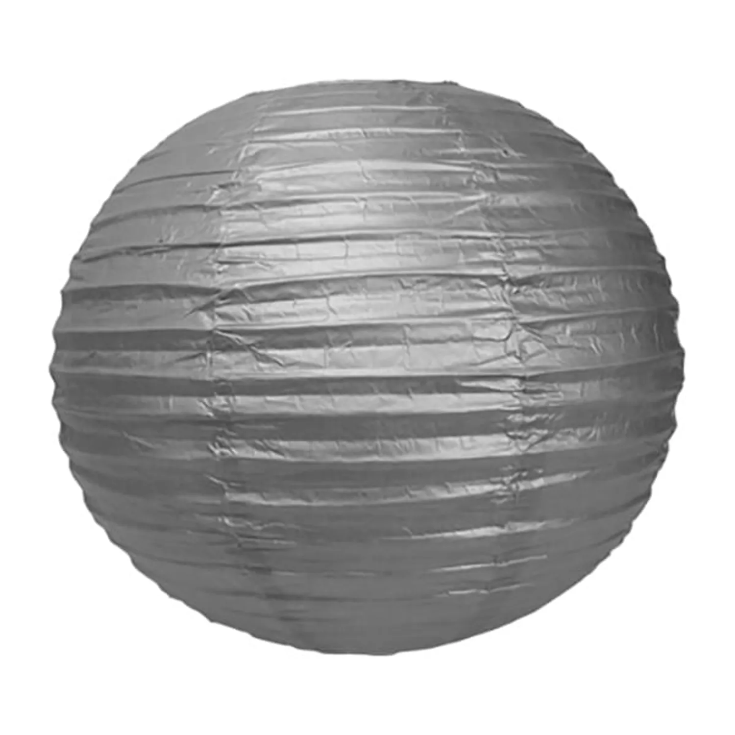 DECO LAMPARA PAPEL PLATEADO 25CM X1 UNI - 1