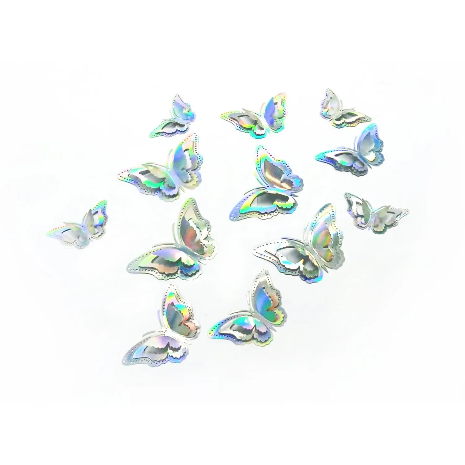 DECO MARIPOSA SILVER NACARDO X12 UNI - 1