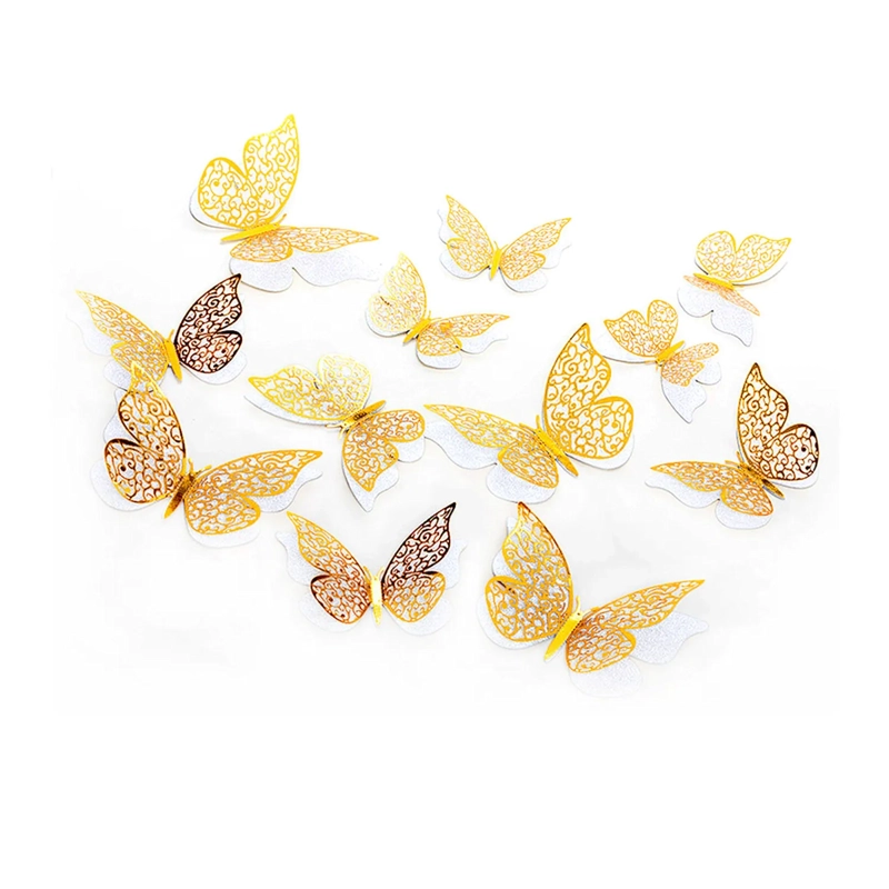 DECO MARIPOSAS EN COLOR BLANCO X12 UNI - 1