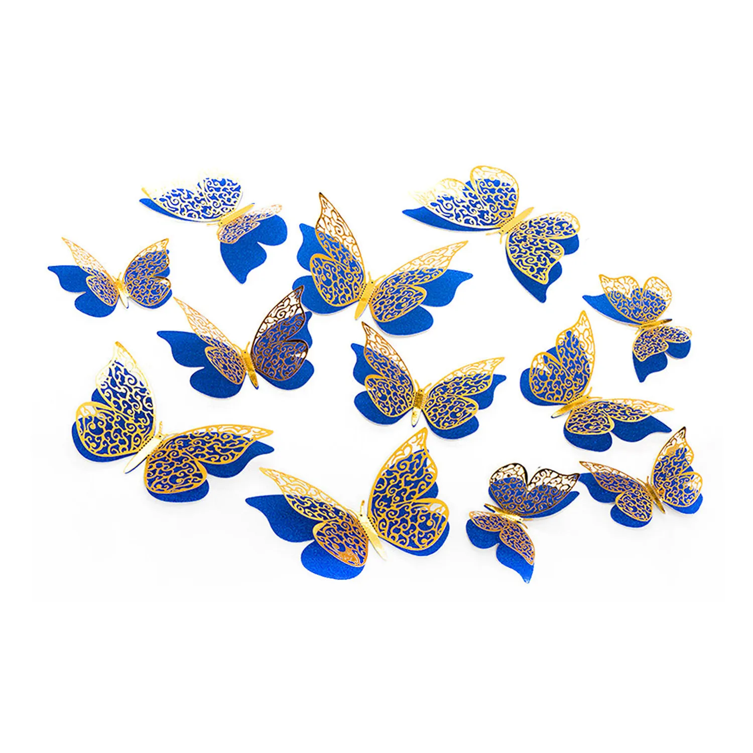 DECO MARIPOSAS AZUL X12 UNI - 1