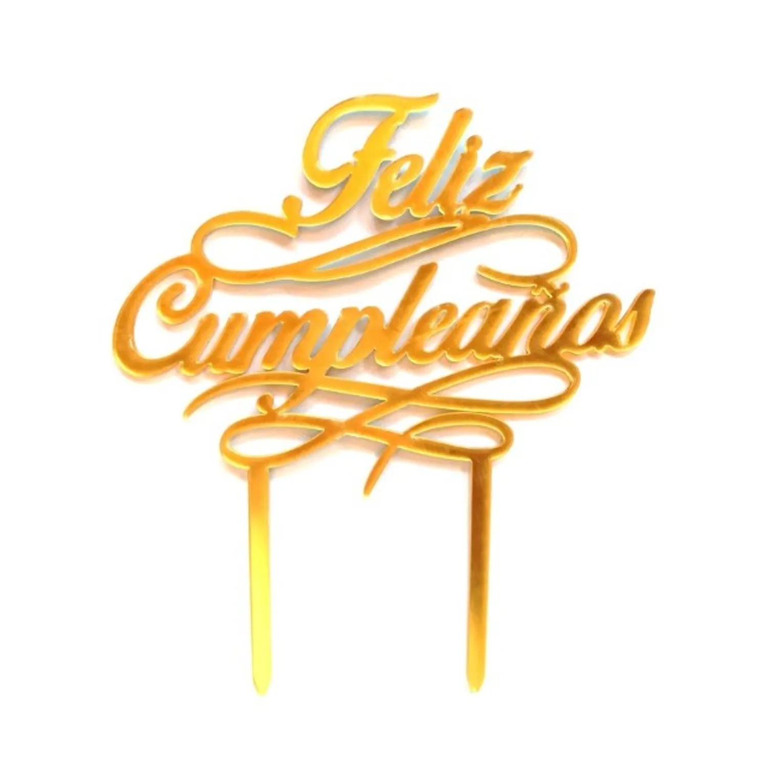 DECO TORTA ACRILICO FC DORADO X1 UNI - 1