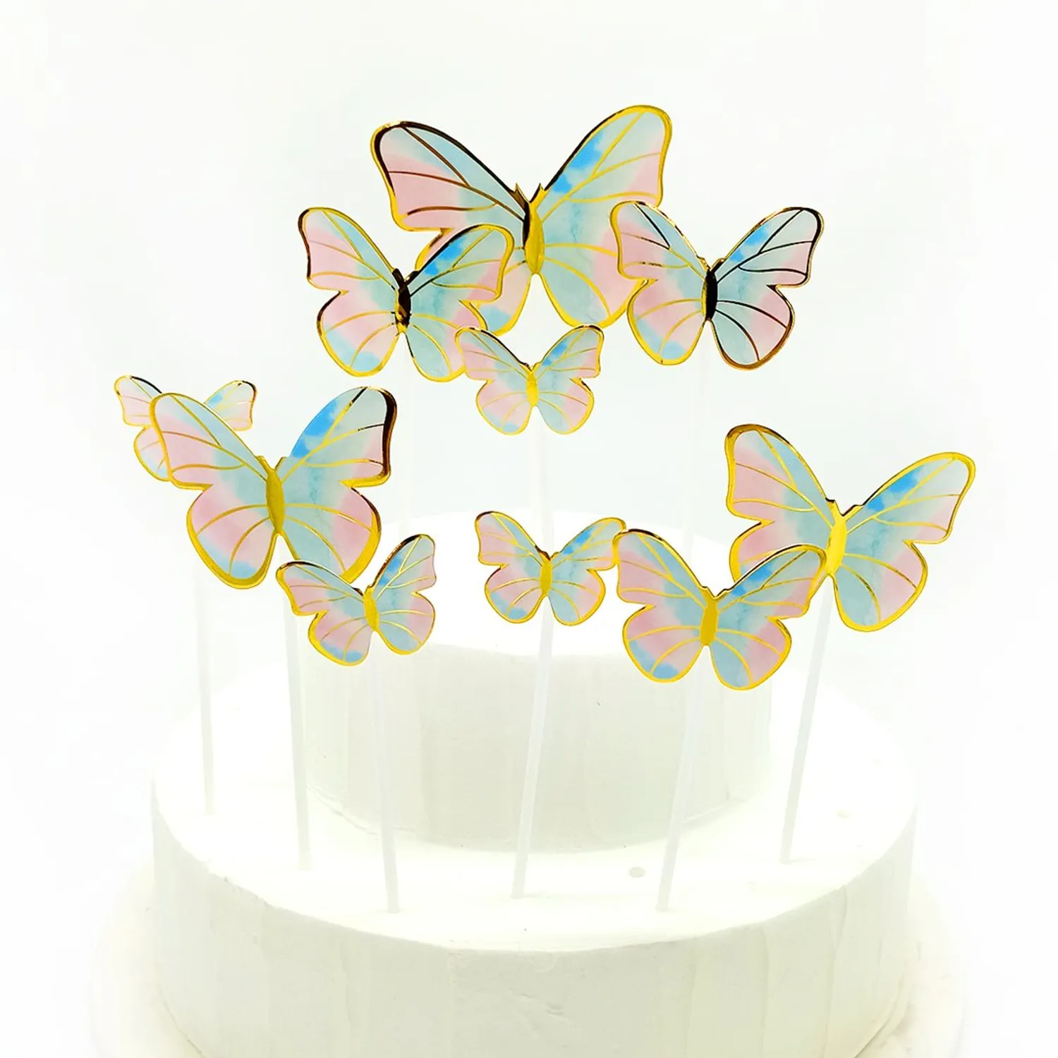 TOPPER DECO MARIPOSA CELESTE X10 UNI - 1
