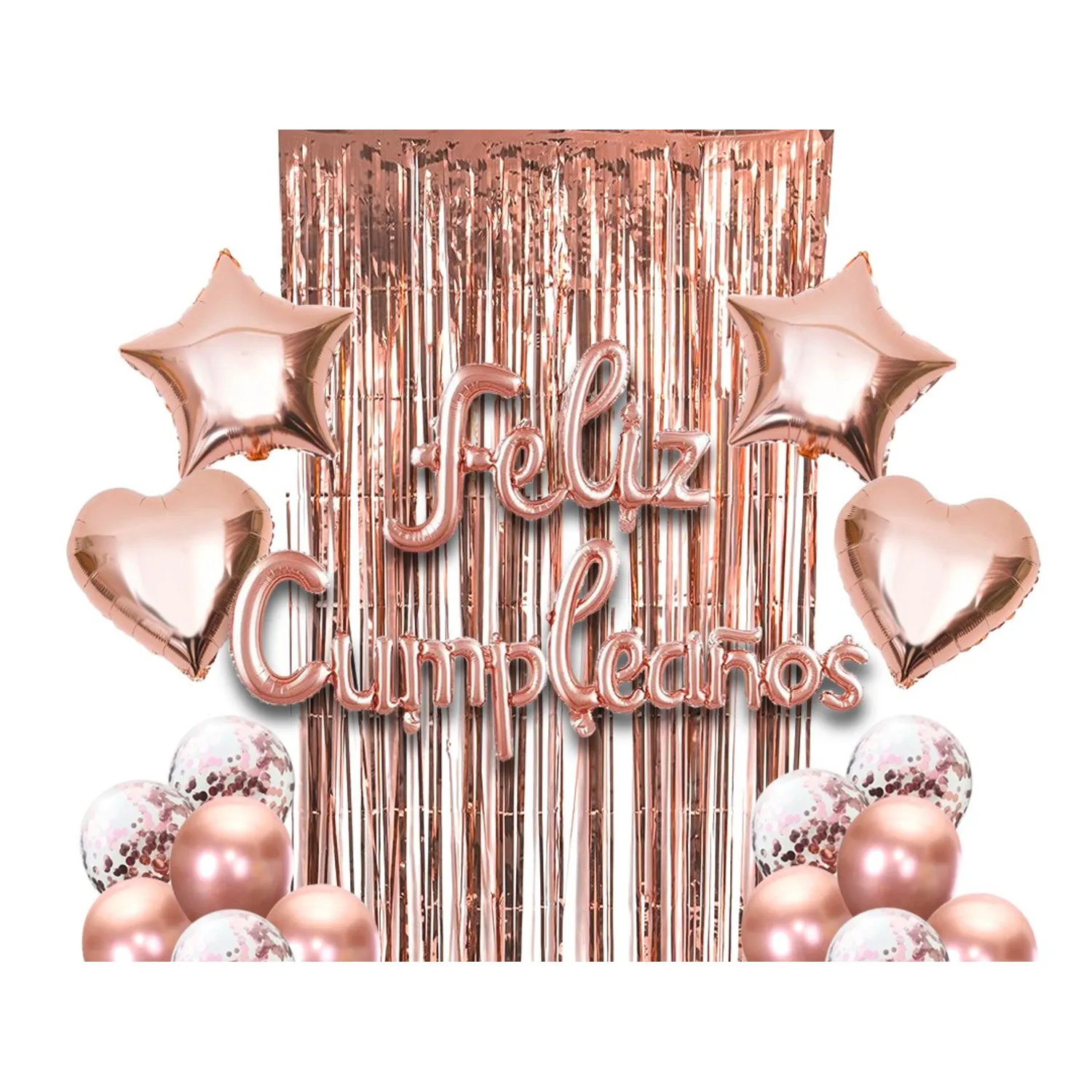 SET CORTINA GLOBO FC ROSE GOLD X1 UNI - 1