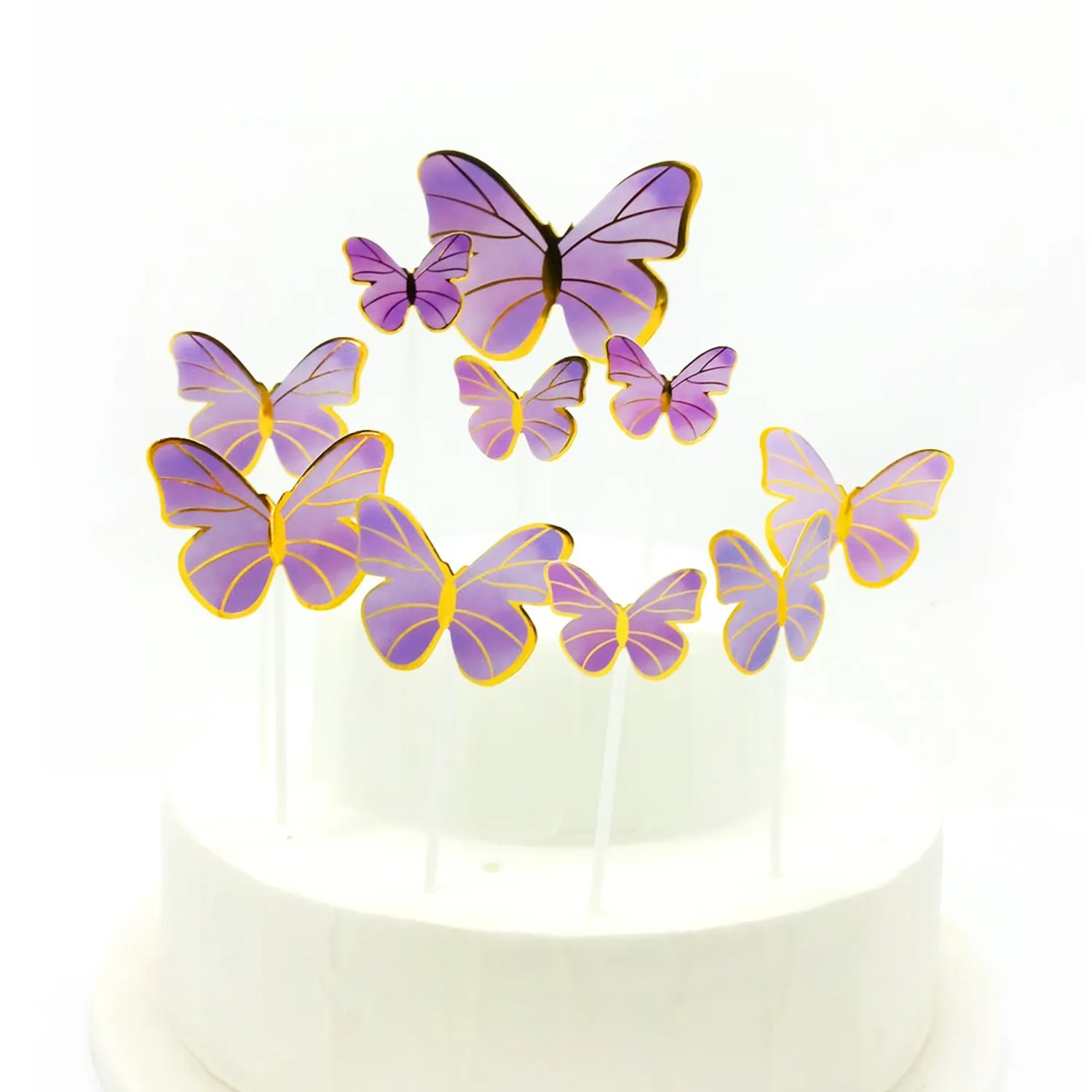 TOPPER DECO MARIPOSA MORADO X10 UNI - 1