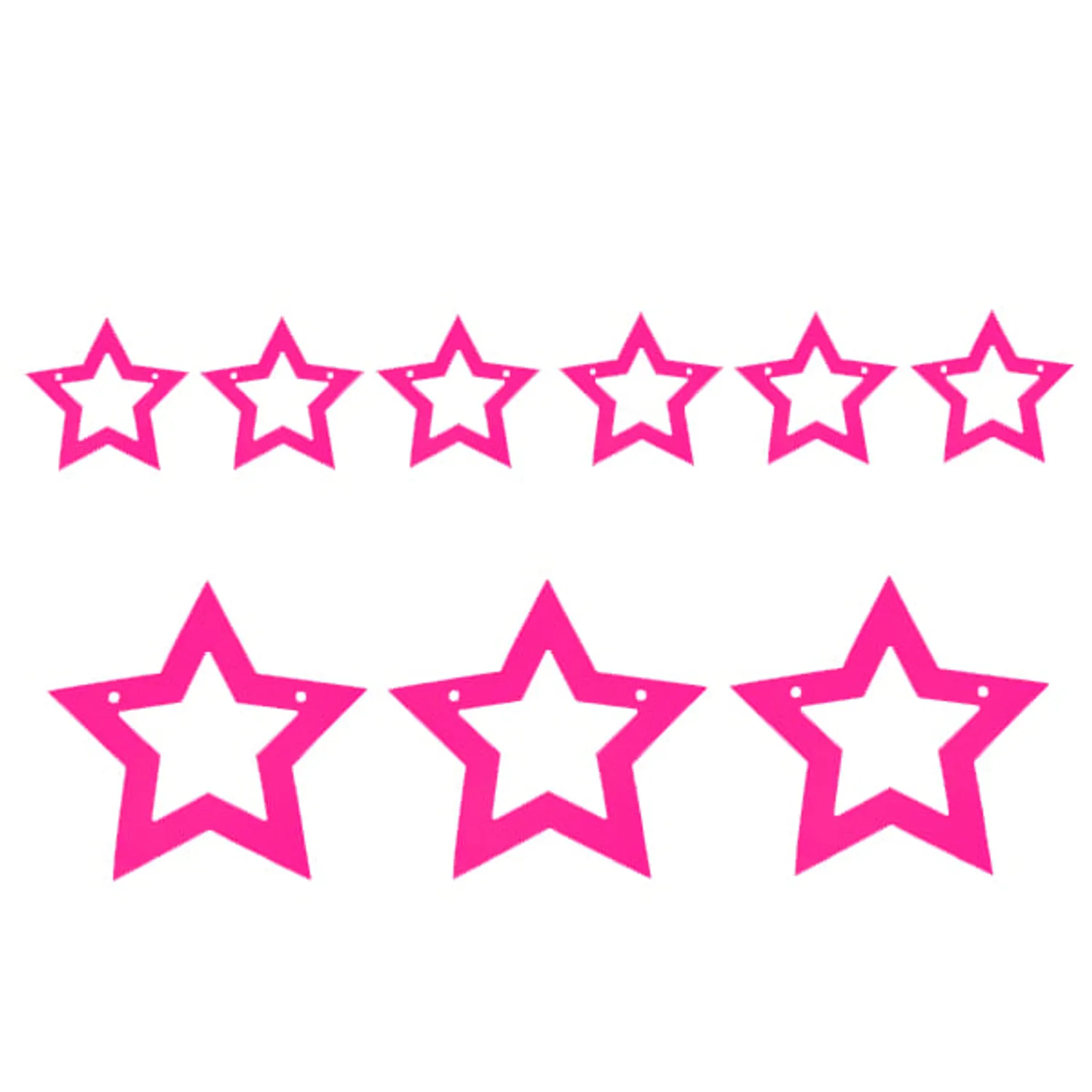 GUIRNALDA ESTRELLA 3M DOBLE FUCSIA FLUOR X1 UNI - 1