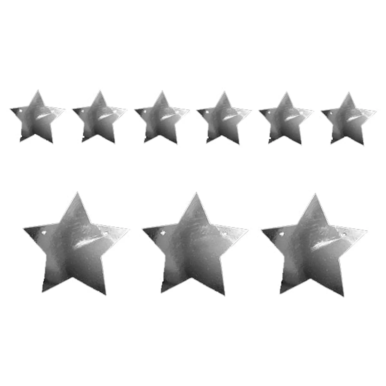 GUIRNALDA ESTRELLA 3M PLATA METALICO X 1 UNI - 1