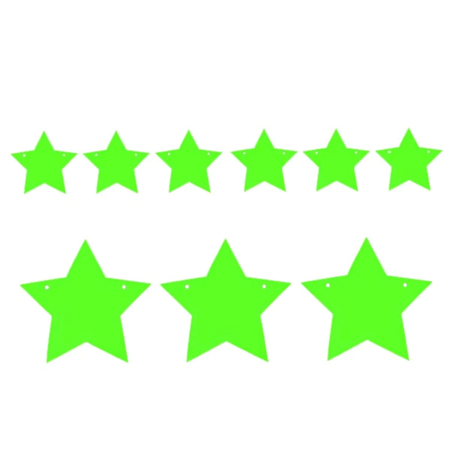 GUIRNALDA ESTRELLA 3M VERDE FLUOR X 1 UNI - 1