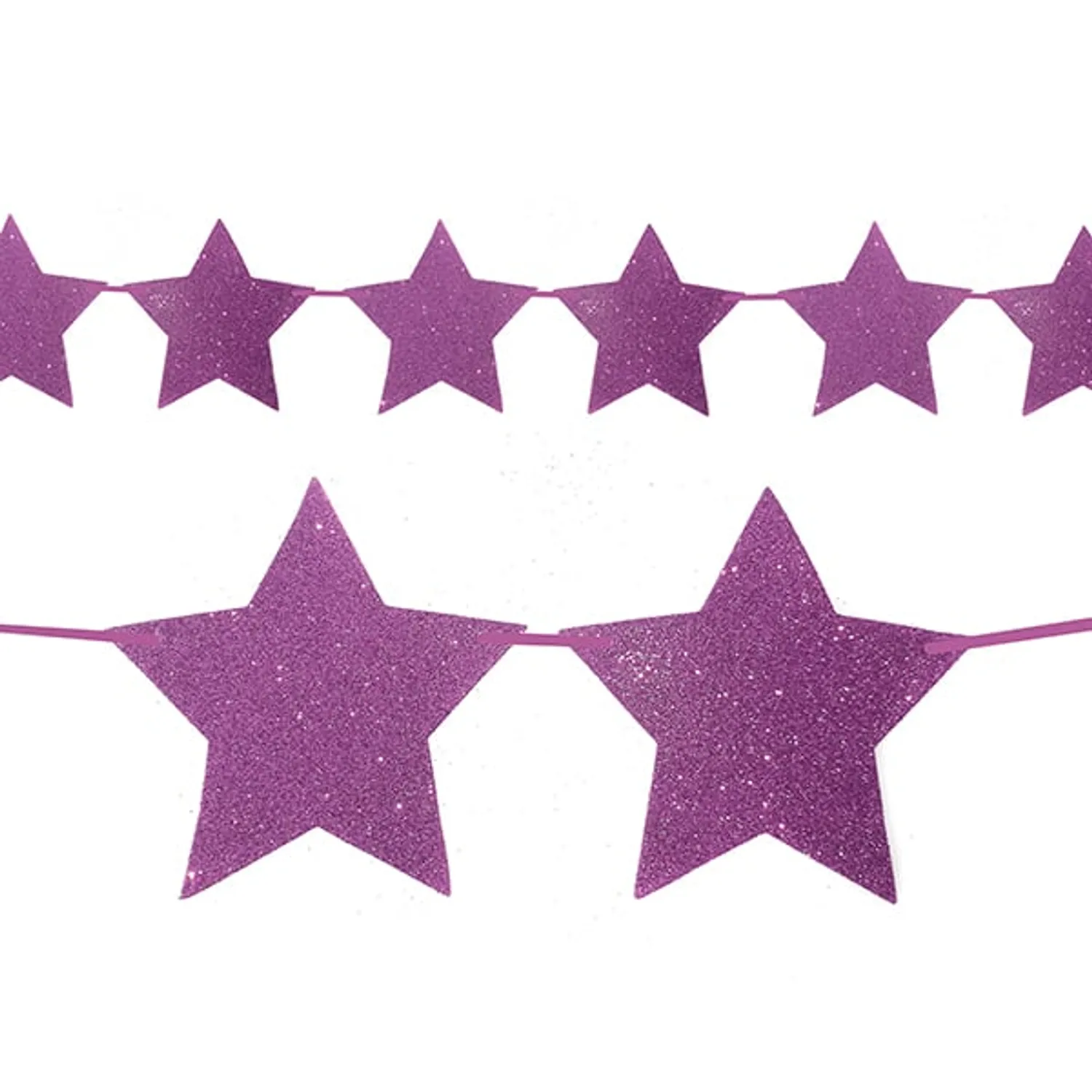 GUIRNALDA ESTRELLA ROSADA 15 PCS X1 UNI - 1