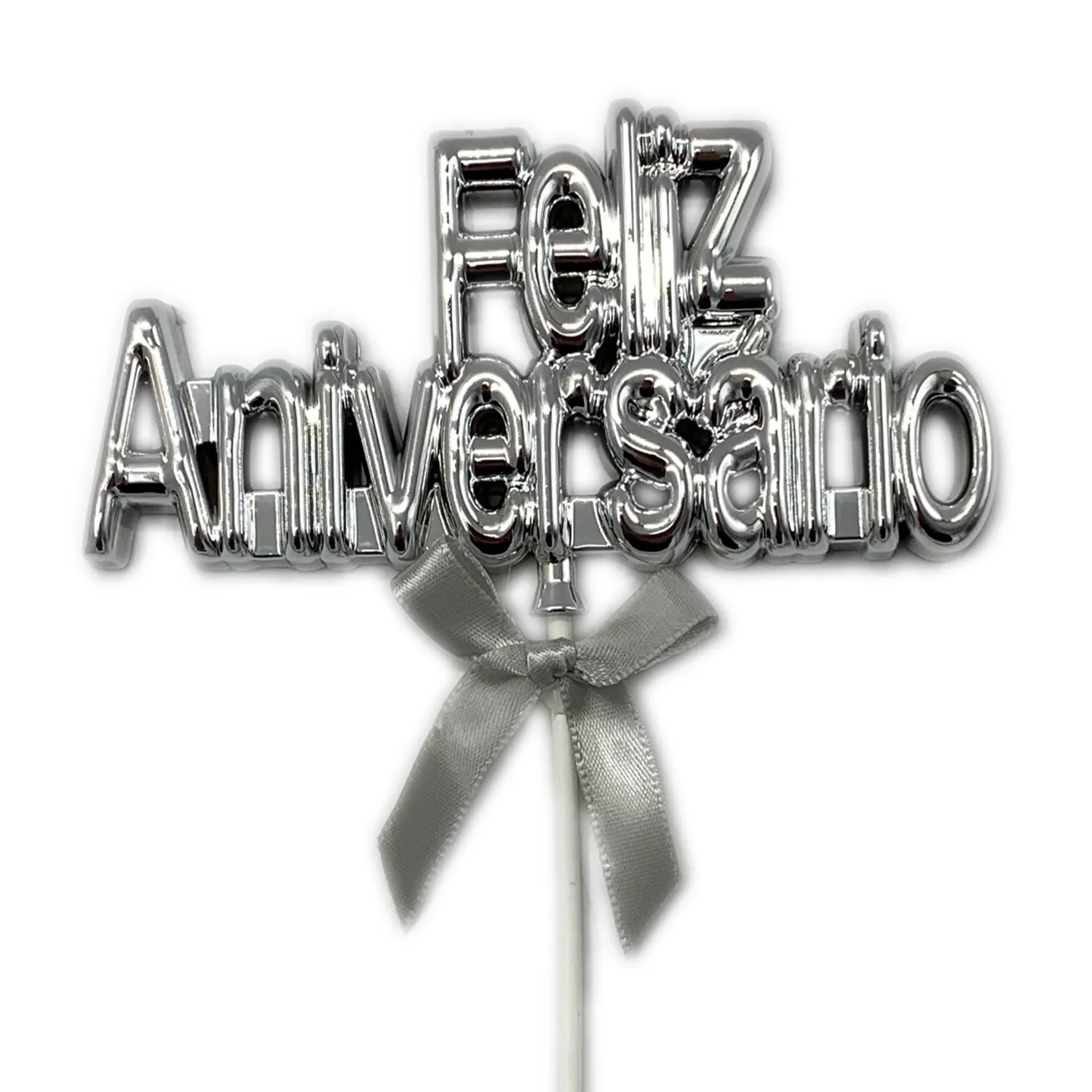 DECO TORTA FA 3D PLATEADO X1 UNI - 1