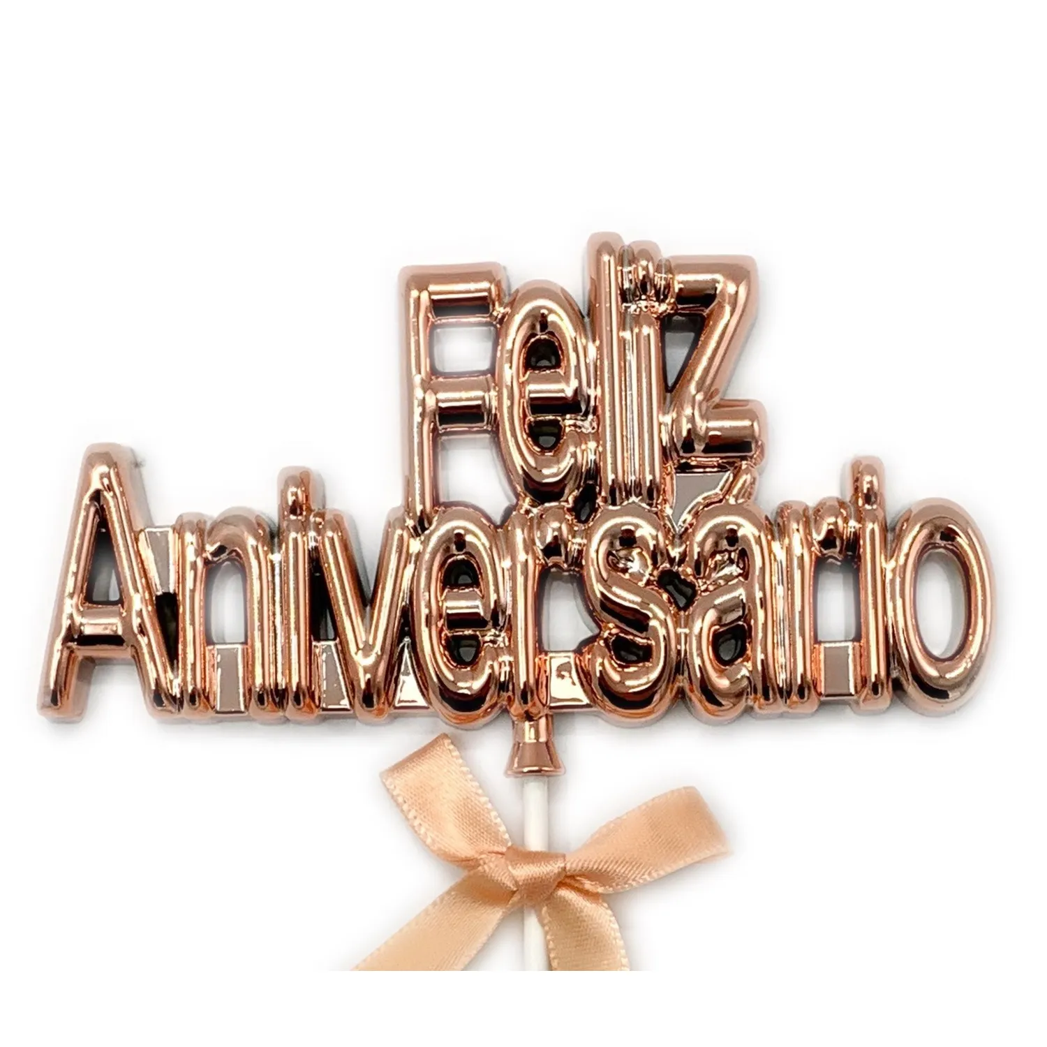 DECO TORTA F.A 3D ROSE GOLD X1 UNI - 1
