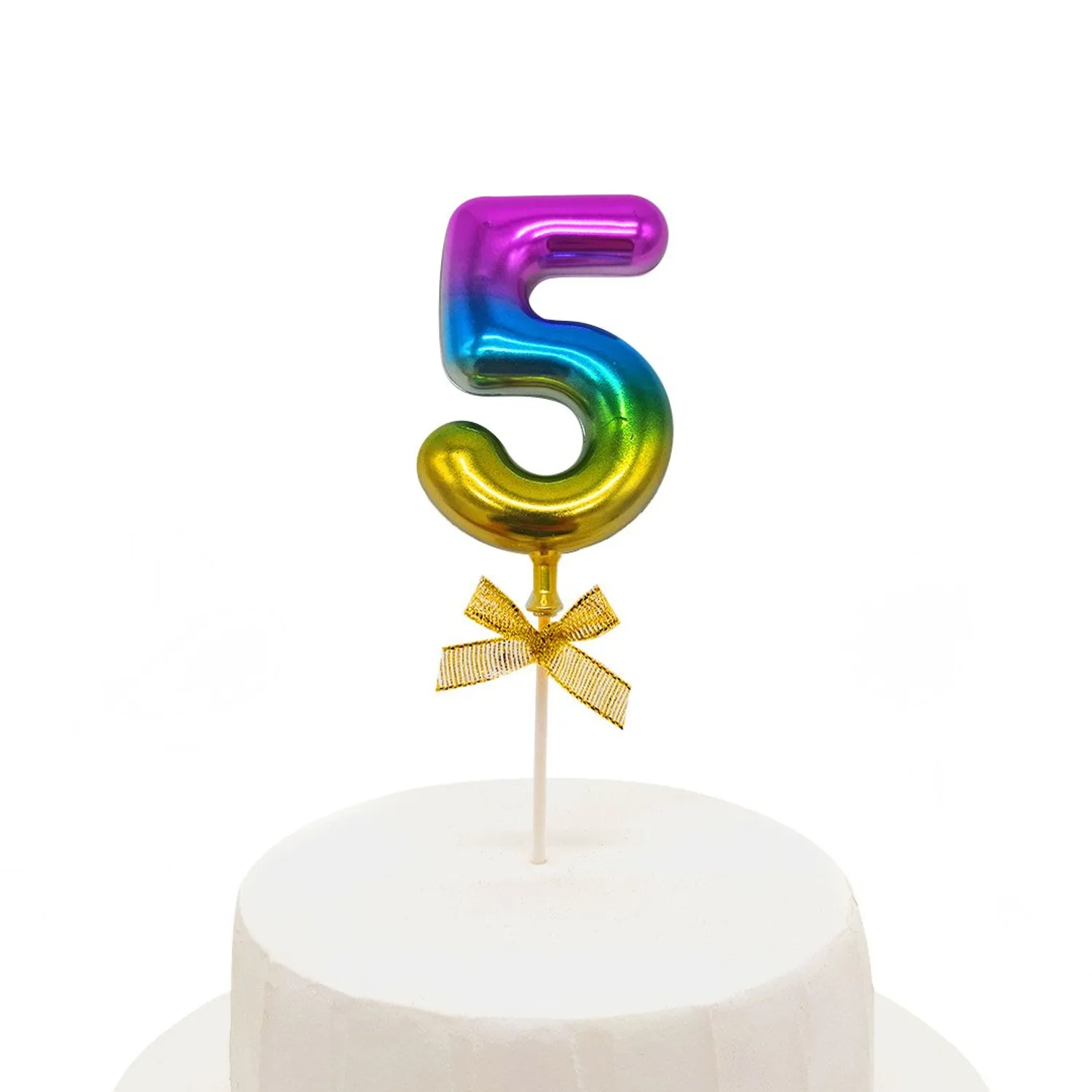TOPPER TORTA NUMERAL MULTICOLOR 5 - 1