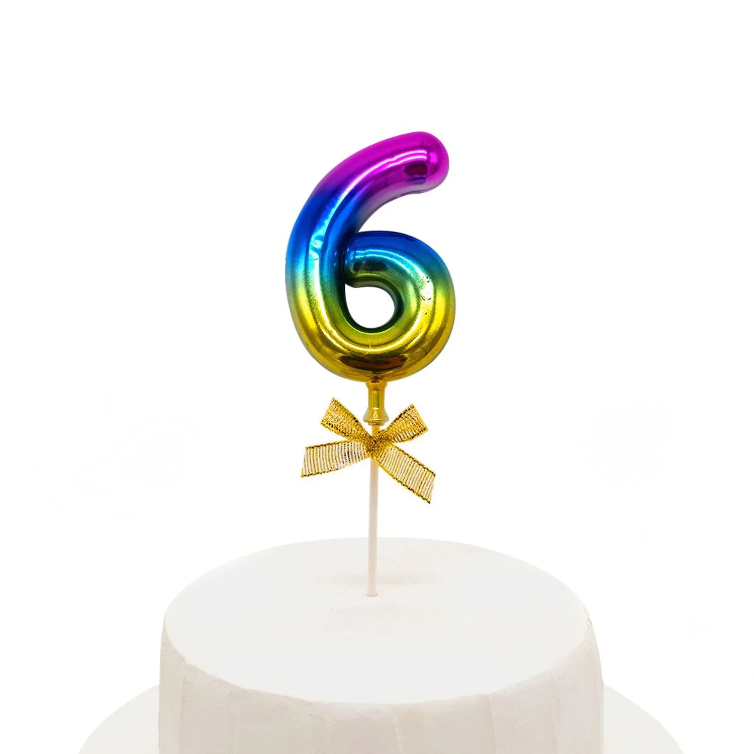 TOPPER TORTA NUMERAL MULTICOLOR 6 - 1