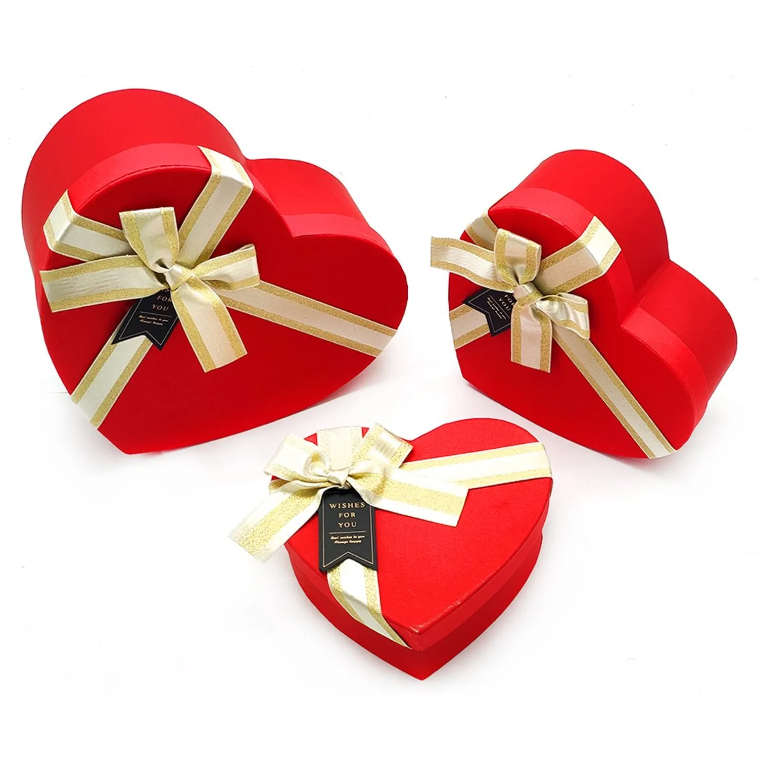 CAJA CORAZON TRIPLE HUMITA CINTA PLATEADO X1 UNI - 1