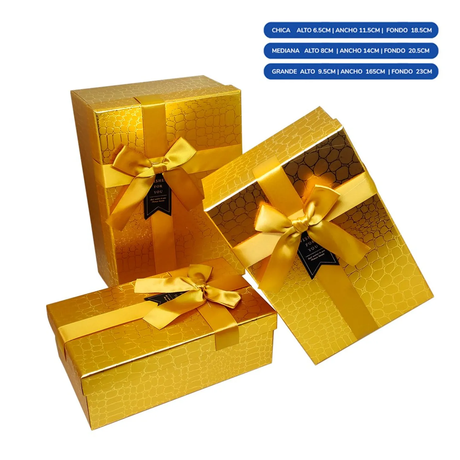 CAJA RECTANGULAR TRIPLE PRINT DORADO X1UNI - 1