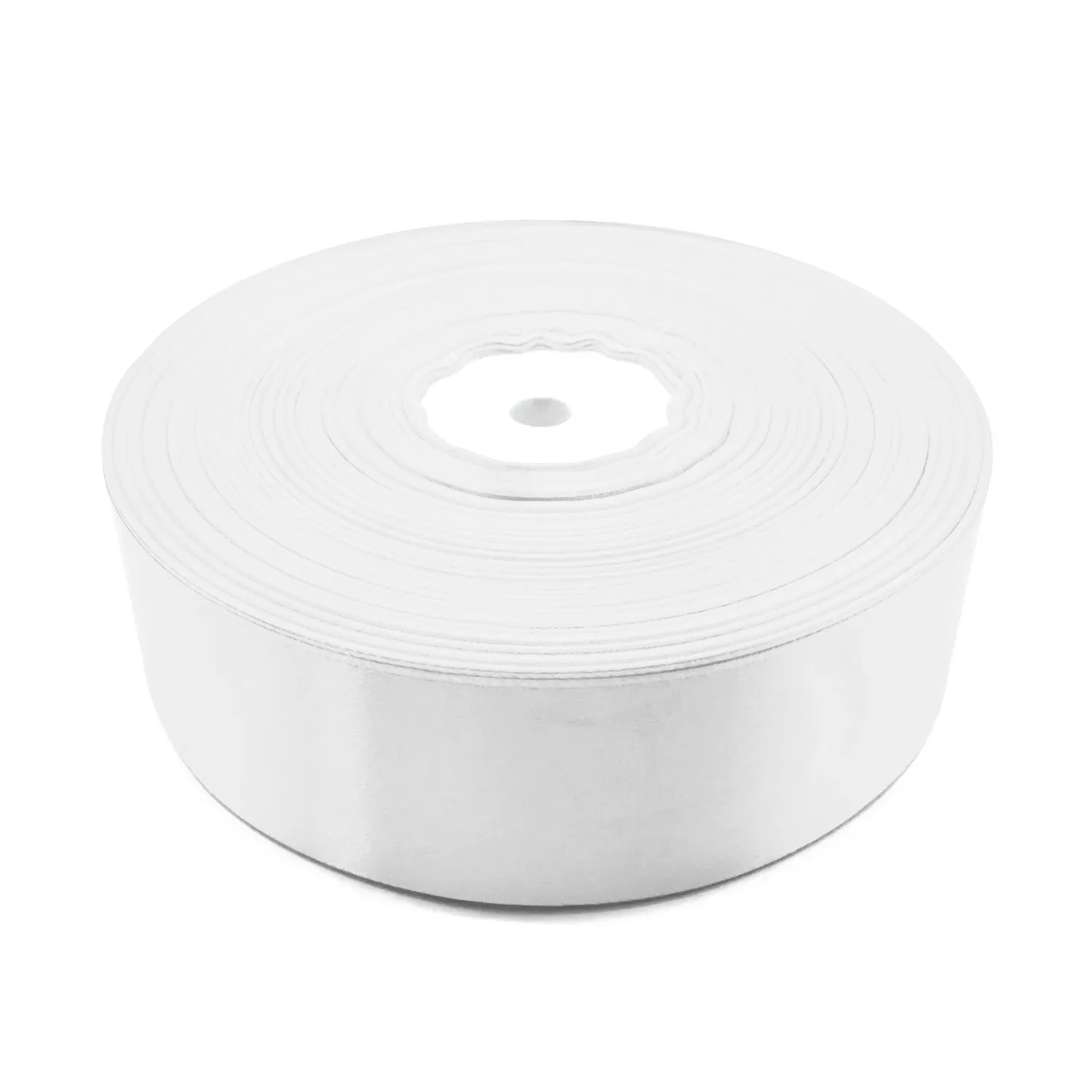 CINTA SATIN 4CMX91.4M 5PCS BLANCO X1UNI - 1