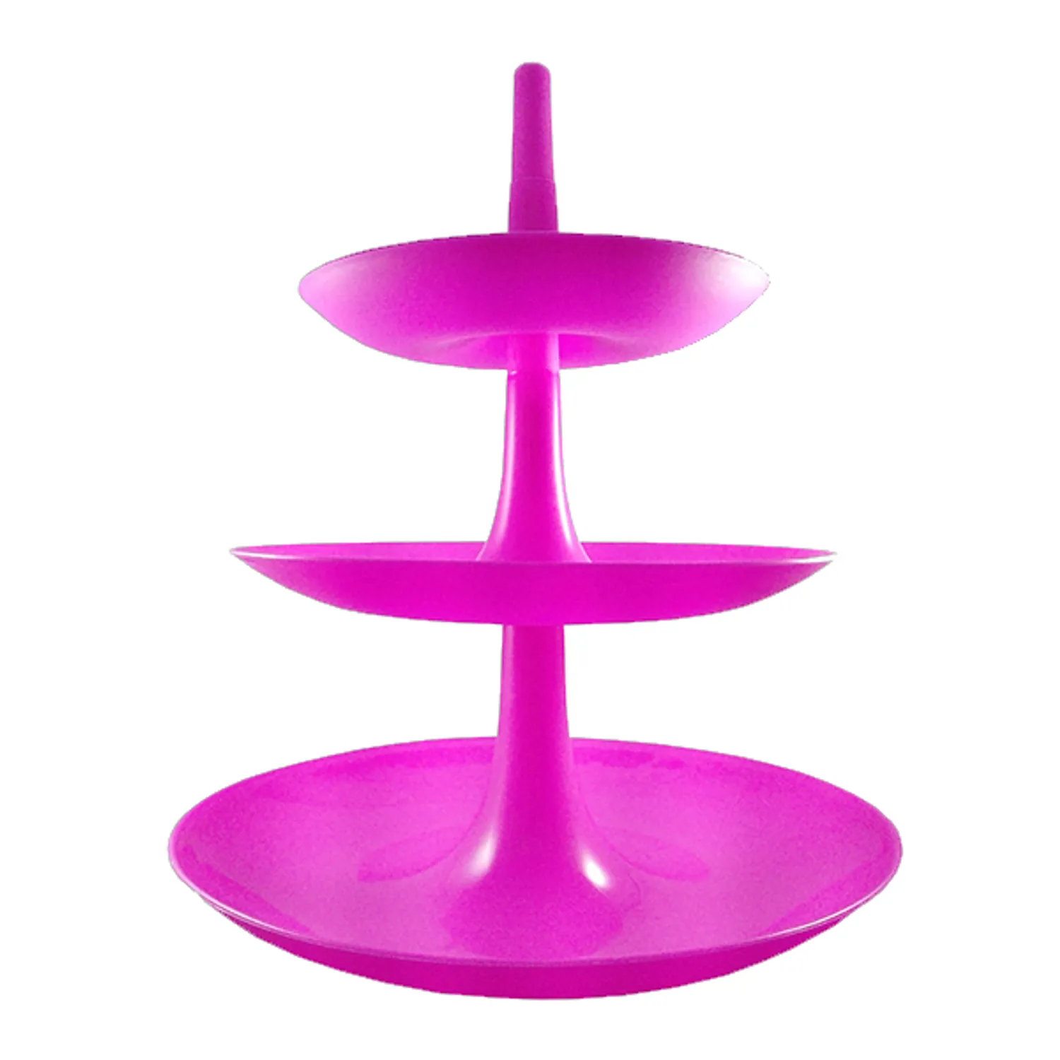 BANDEJA 3 PISO PLASTICO FUCSIA X1 UNI - 1