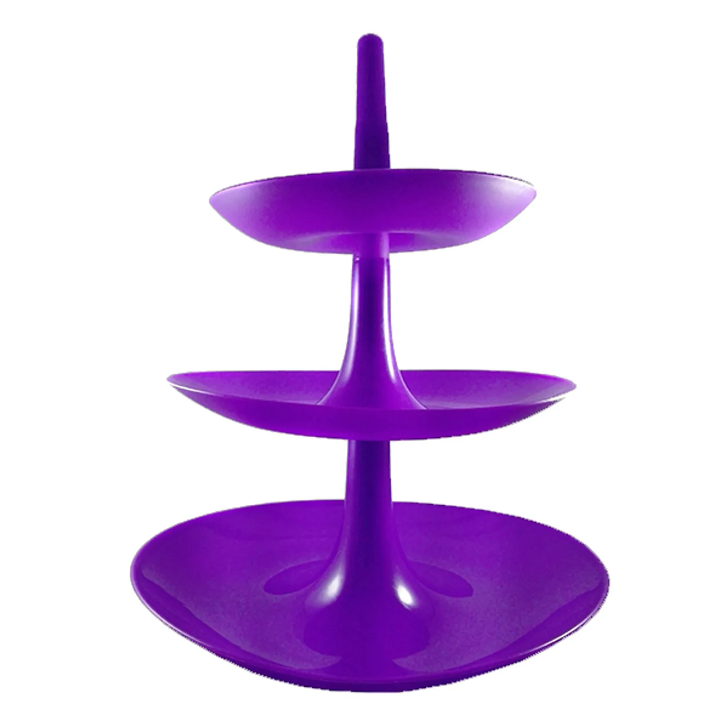 BANDEJA 3 PISO PLASTICO MORADO X1 UNI - 1