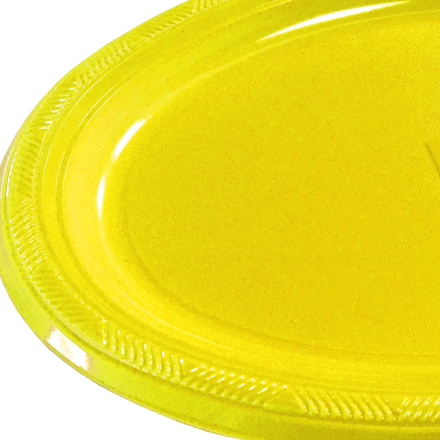 BANDEJA OVALADA GRANDE AMARILLO X3 UNI - 1