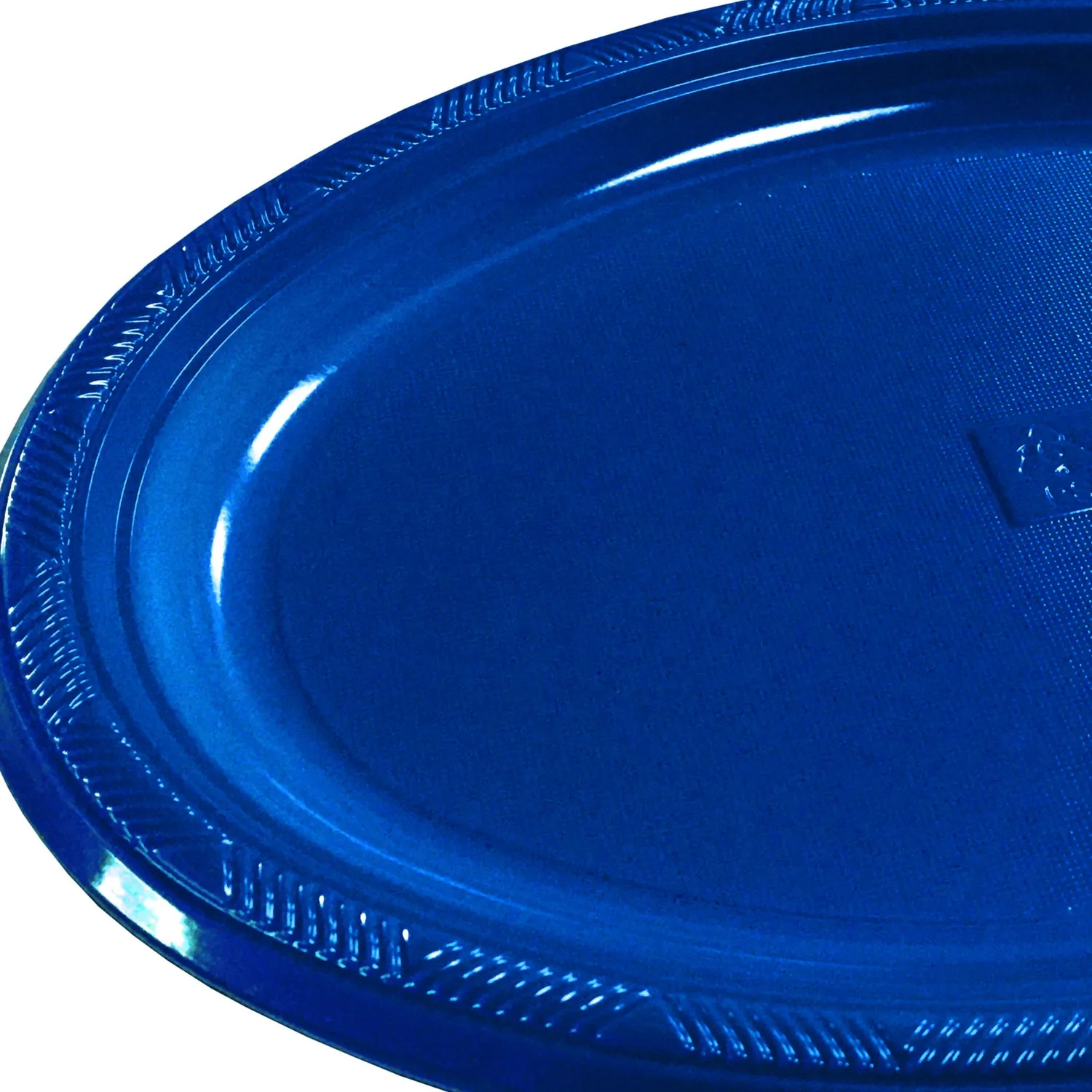 BANDEJA OVALADA GRANDE AZUL X3 UNI - 1