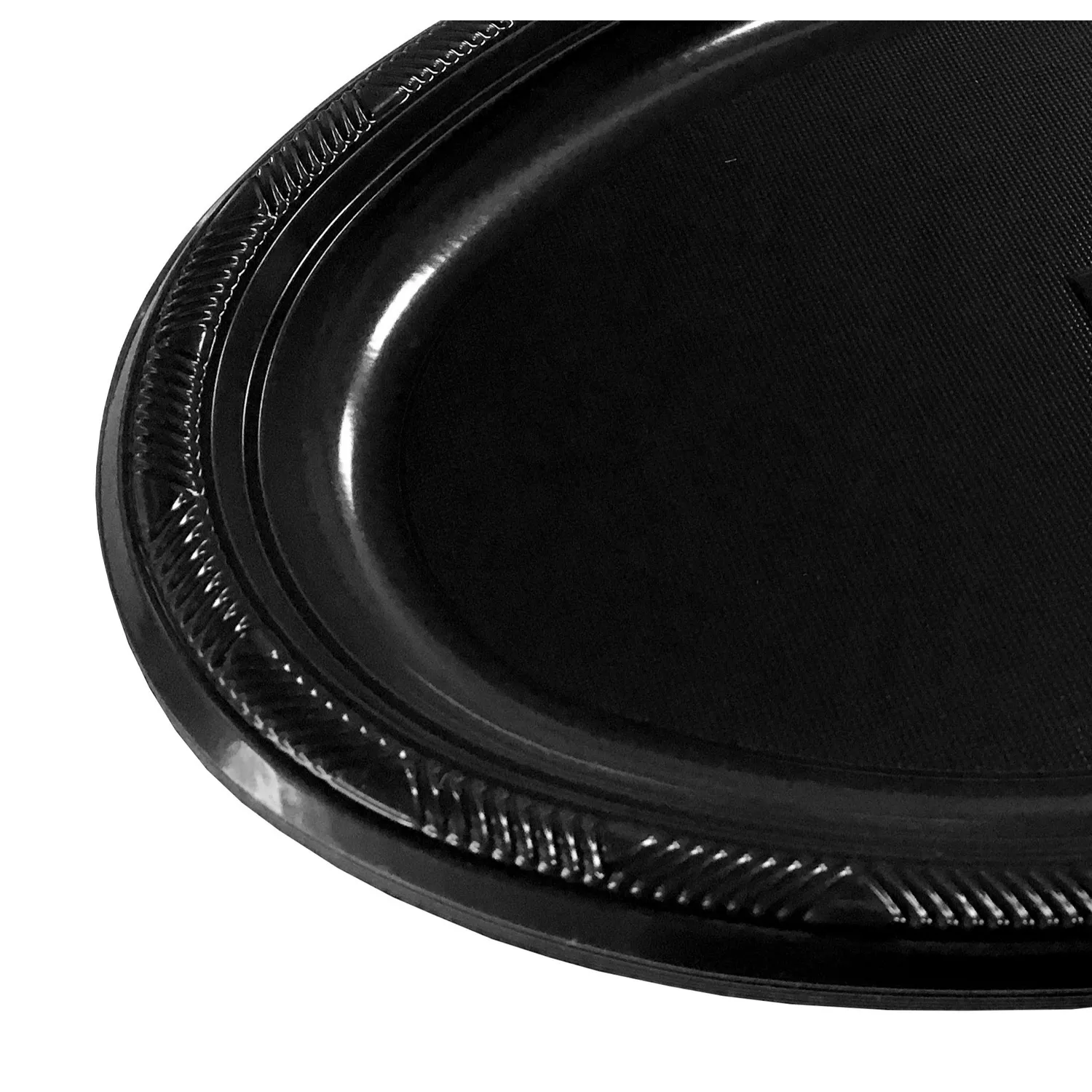 BANDEJA OVALADA GRANDE NEGRO X3 UNI - 1
