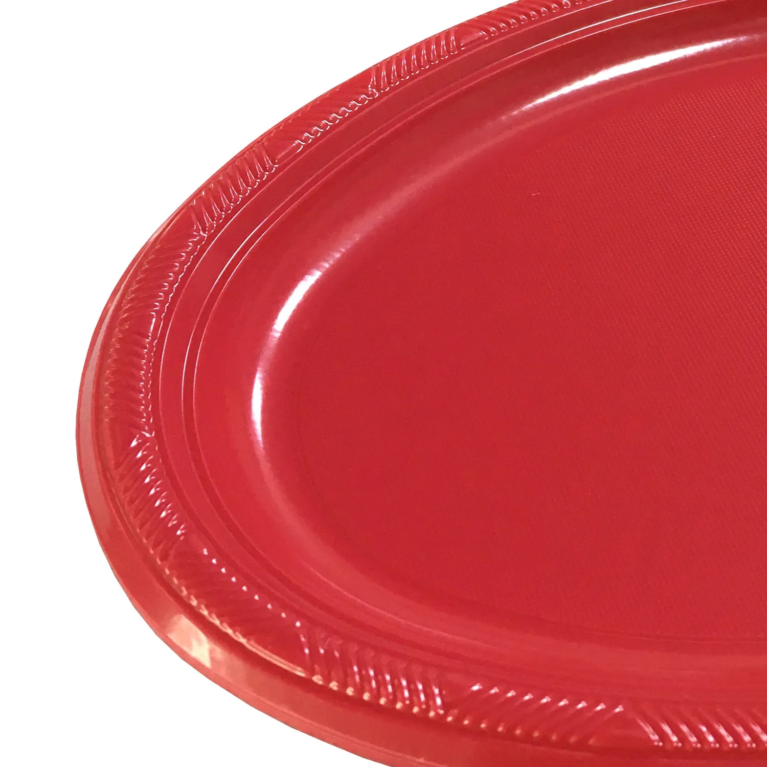 BANDEJA OVALADA GRANDE ROJO X3 UNI - 1
